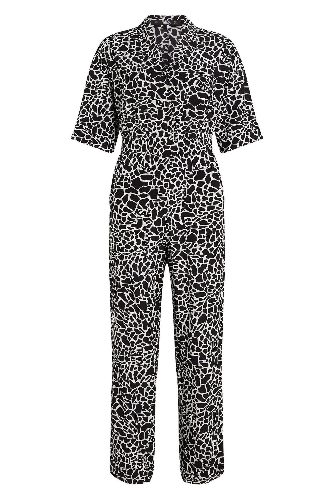 PRINTED JUMPSUIT GIRAFFE BLACK/WHITE 3
