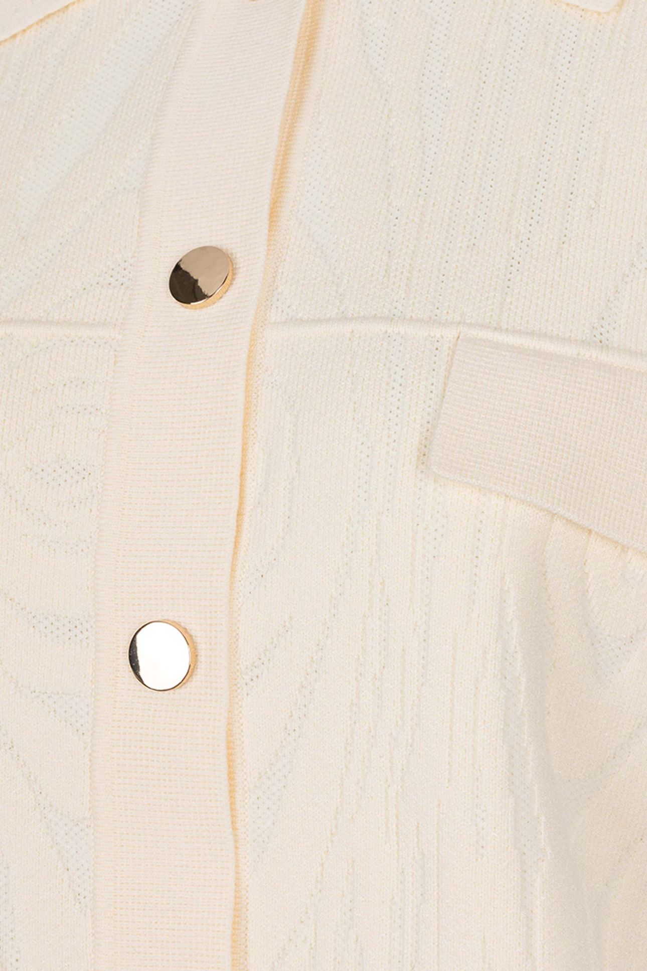 CARDIGAN JACQUARD 2TONE OFF WHITE 8