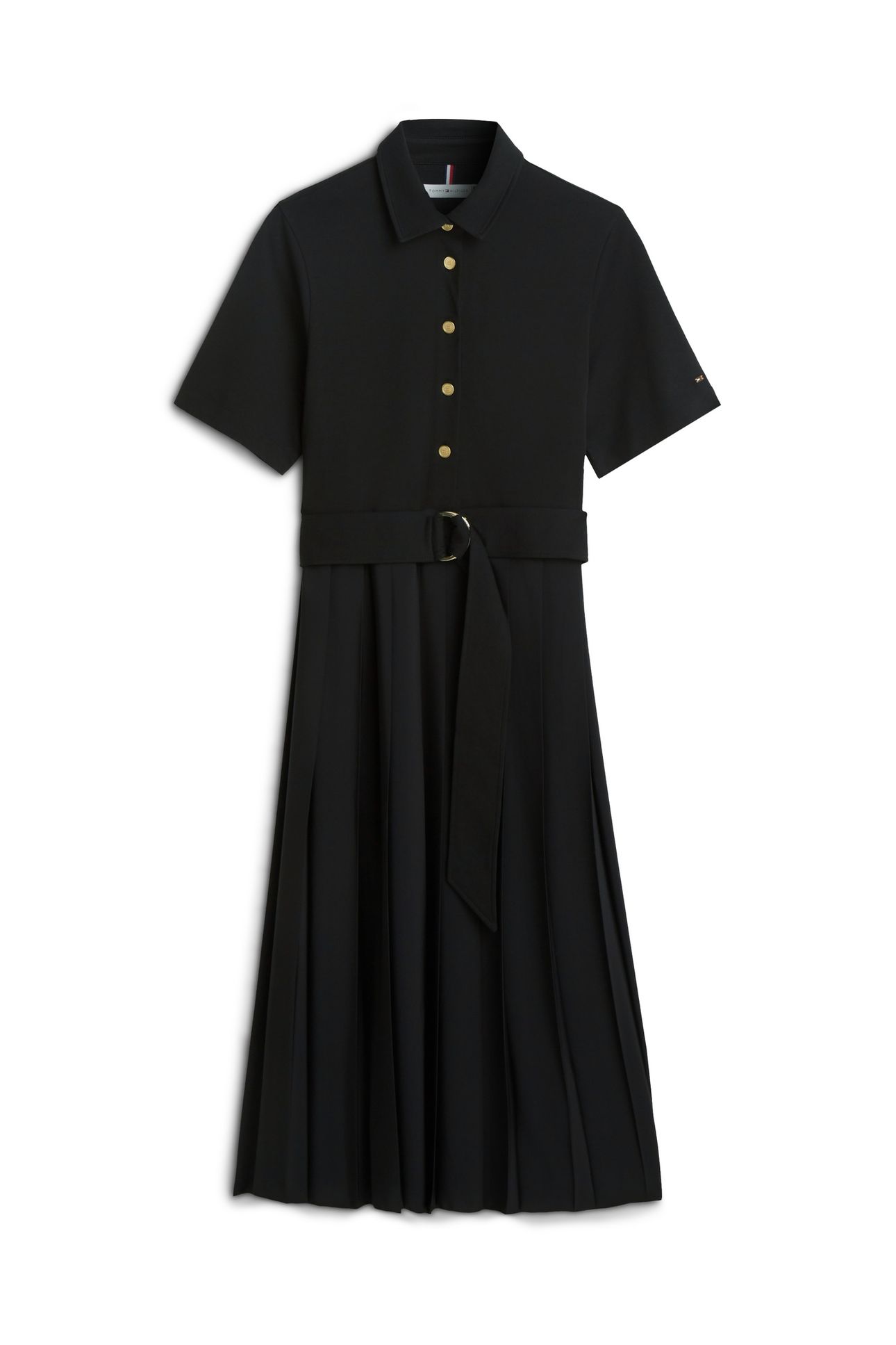 GOLD BUTTON MIX DRESS BLACK 3
