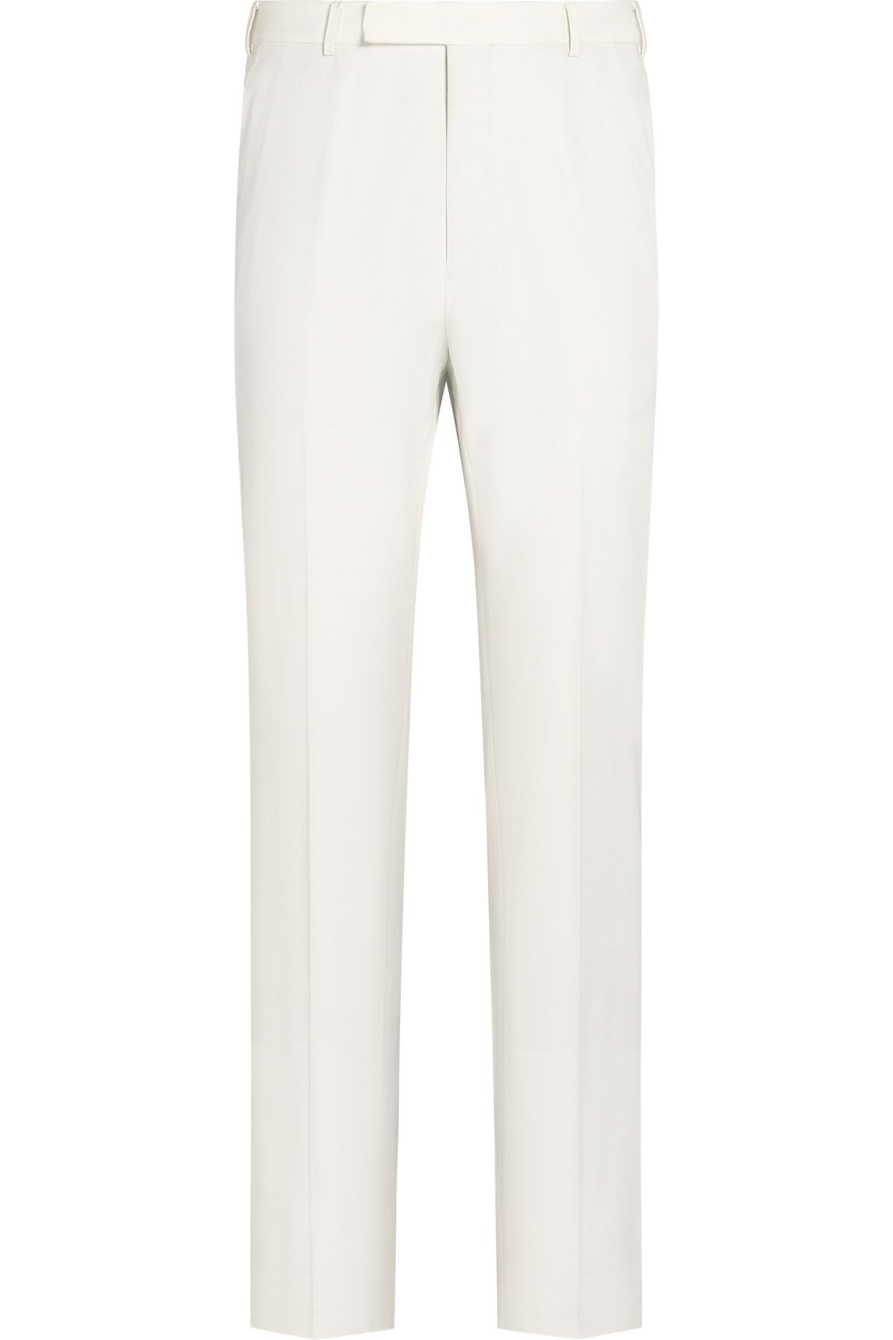MILANO-OFF-WHITE-PURE COTTON FORMAL TROUSERS OFF-WHITE 6