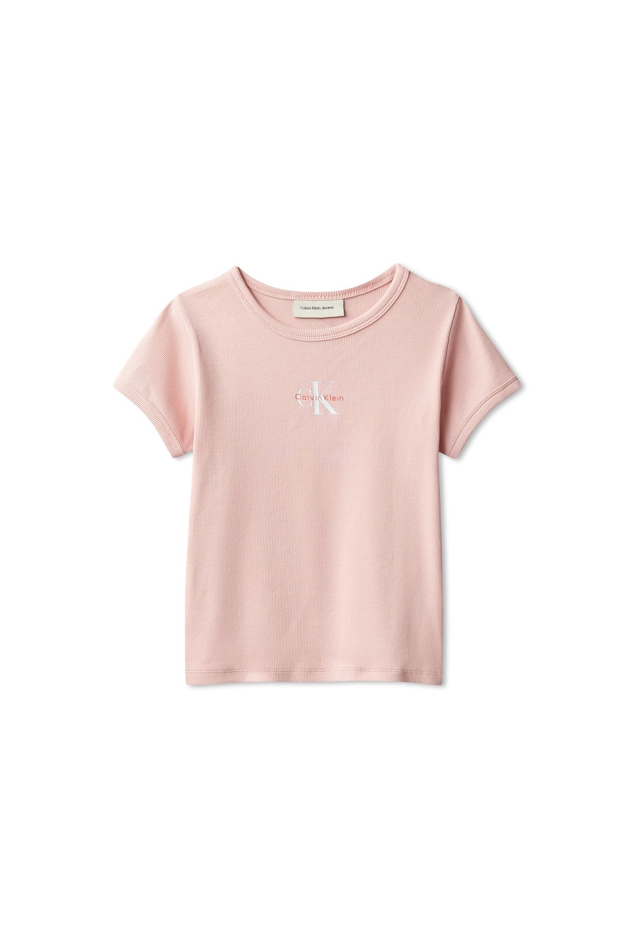 GIRLS MONOLOGO RIB BABY TEE QUARTZ PINK 3