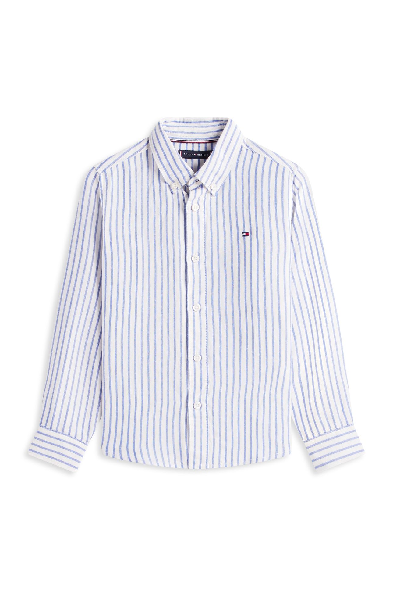 BOYS LINEN BLEND STRIPED SHIRT EMPIRE BLUE STRIPE 4