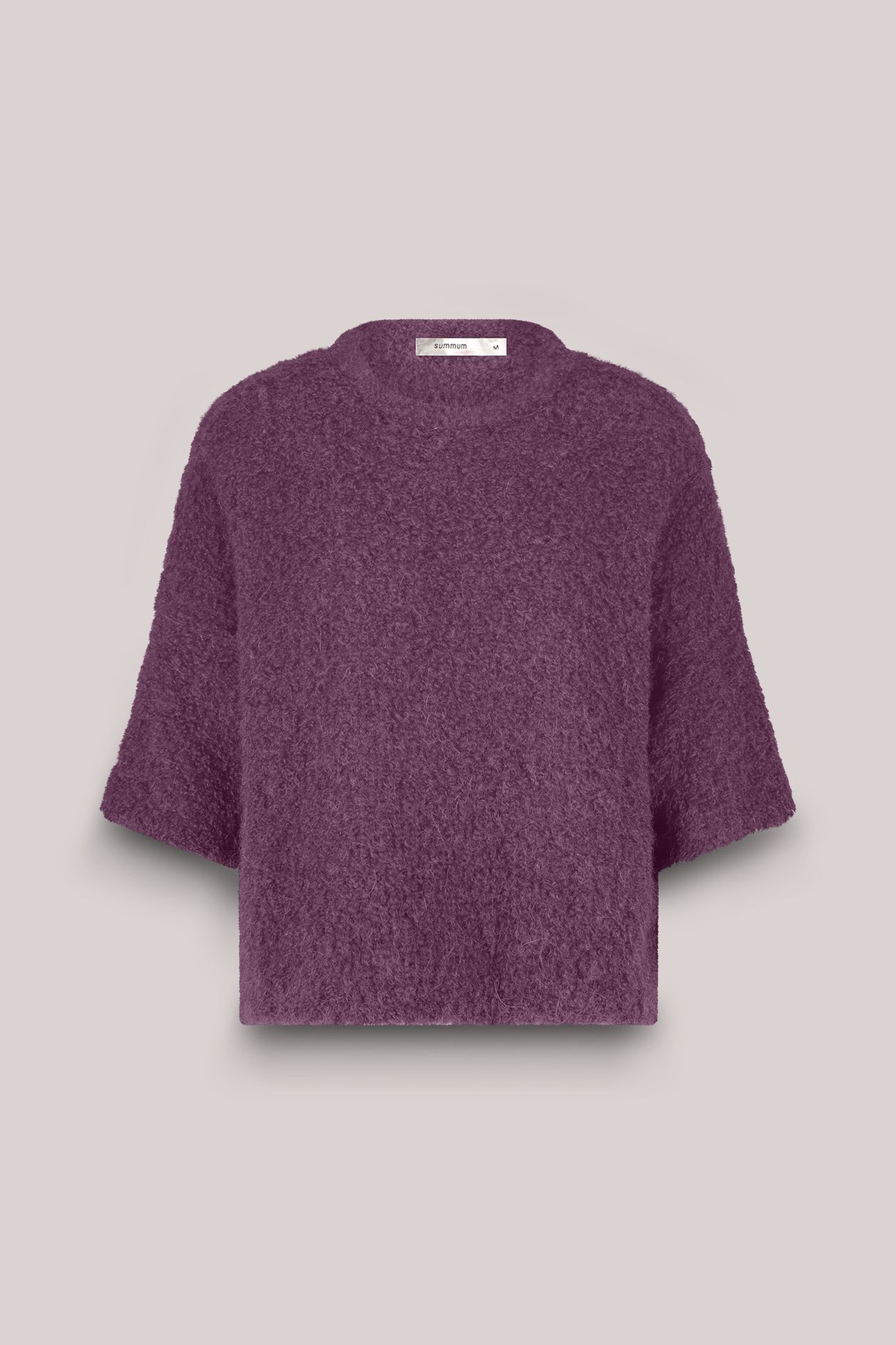 SWEATER SOFT BOUCLE KNIT WINEBERRY 4