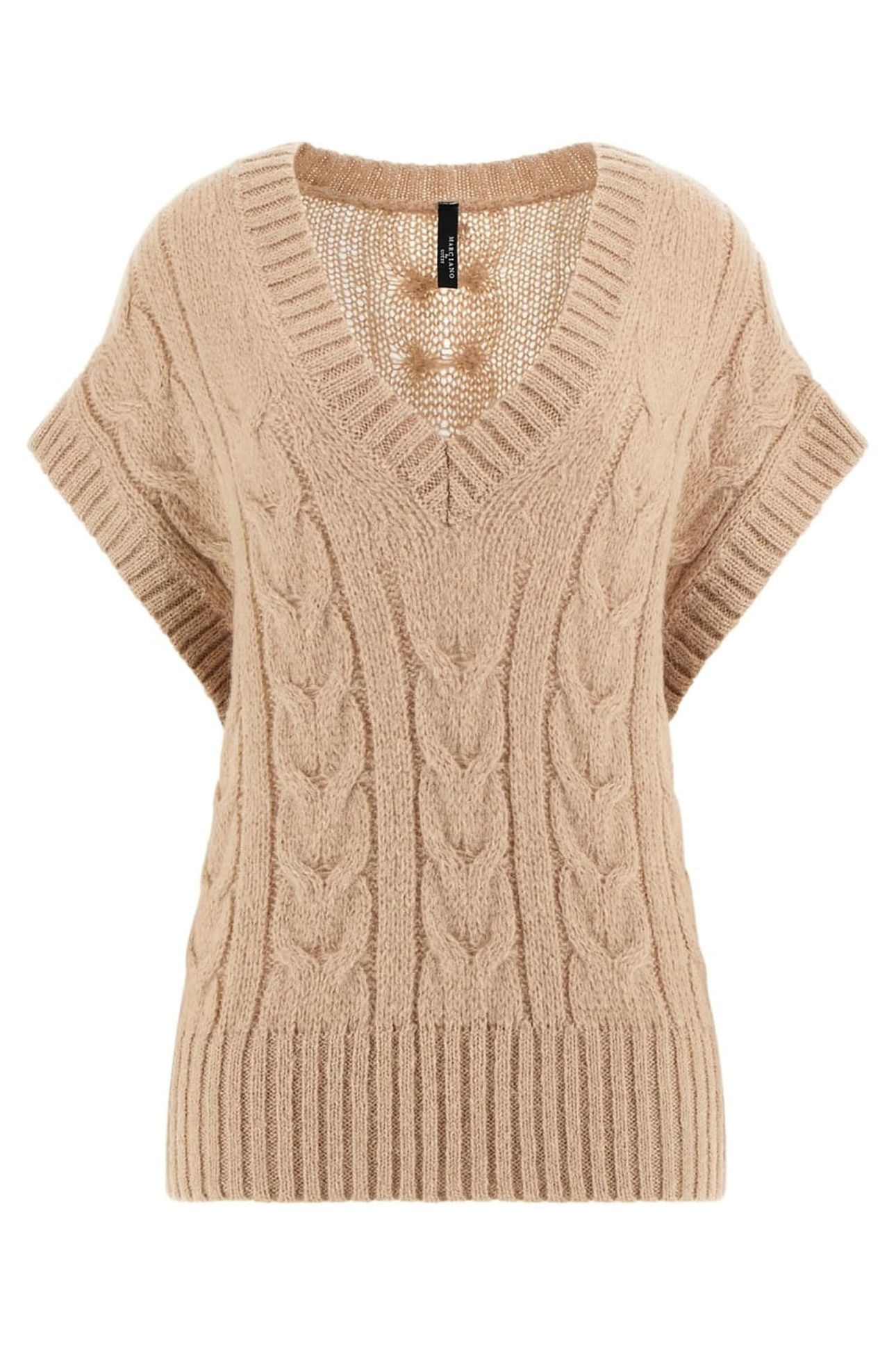 AIDA KIMONO VEST CAB SAND GRAIN HEATHER 1
