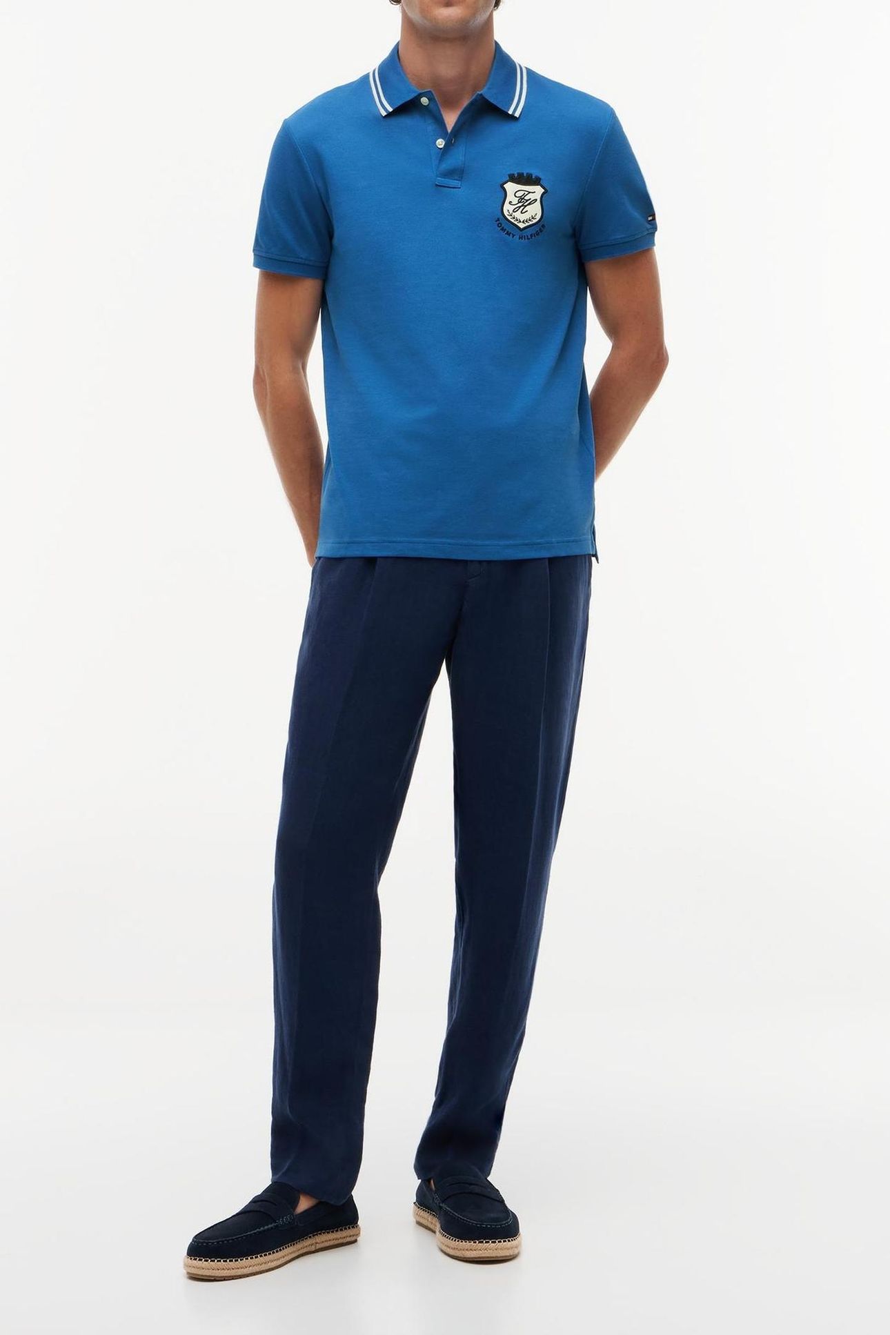 PIQUE BADGE REGULAR POLO BLUE ORBIT 2