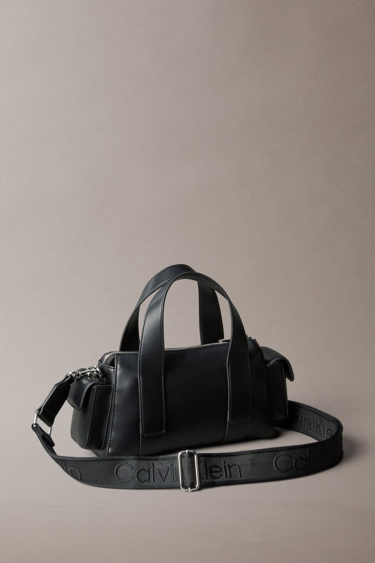 WEBBING STRAP POCKET CROSSOVER BLACK/SHINY NICKEL 2