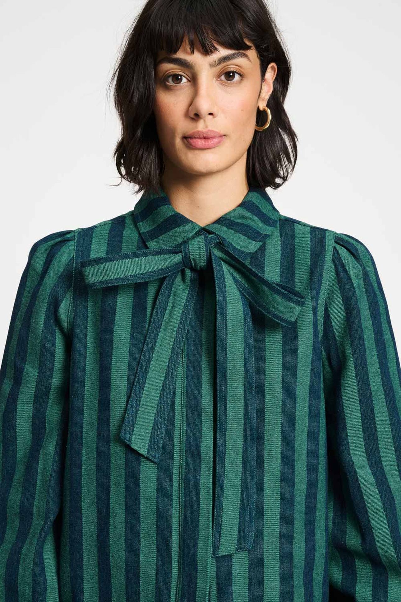 BLOUSE - DENIM STRIPED 8