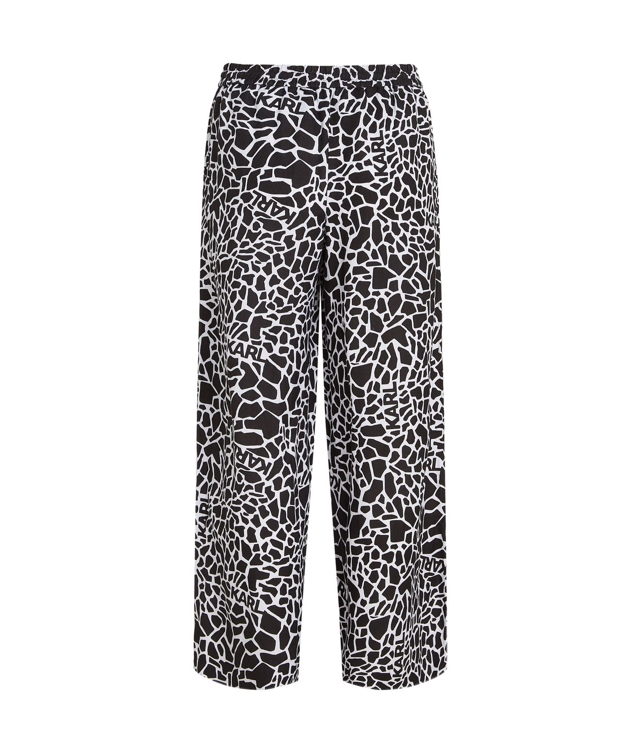 LINEN BLEND PANTS GIRAFFE BLACK/WHITE 4