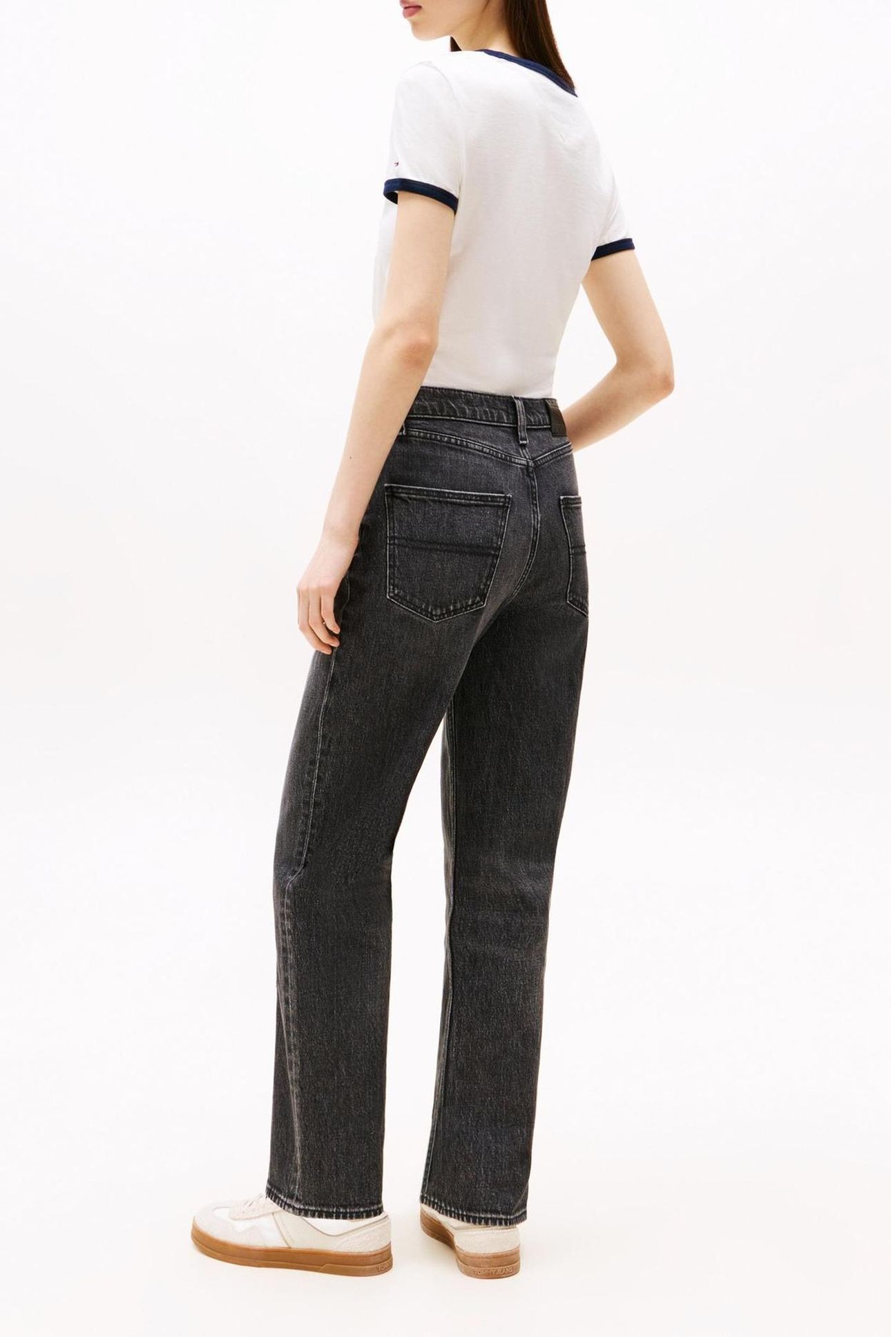 LAYLA HR SLIM STRAIGHT JEANS DENIM WASHED BLACK 2