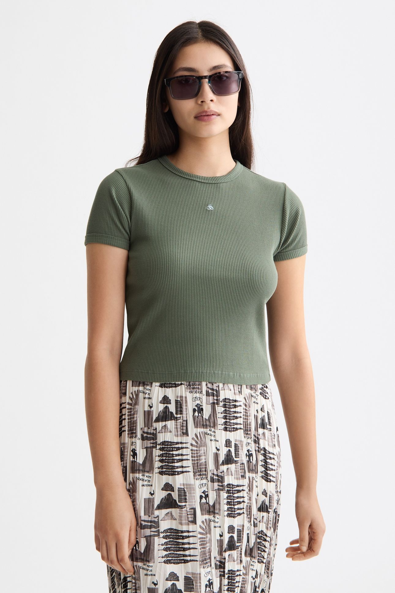 BABY RIB T-SHIRT THYME 1
