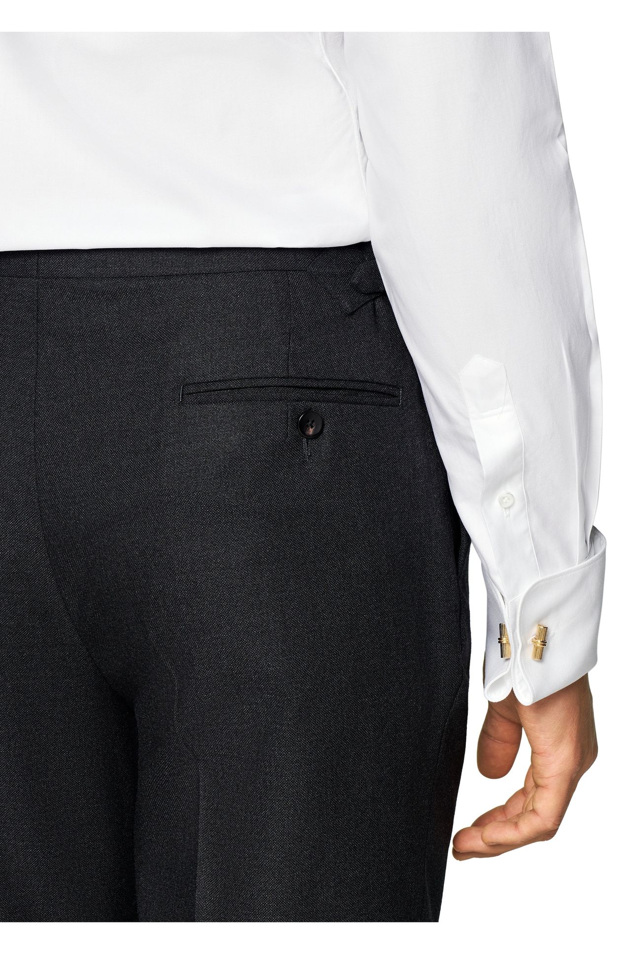 SF CUTAWAY DOUBLE CUFF FORMAL SHIRTS WHITE 8