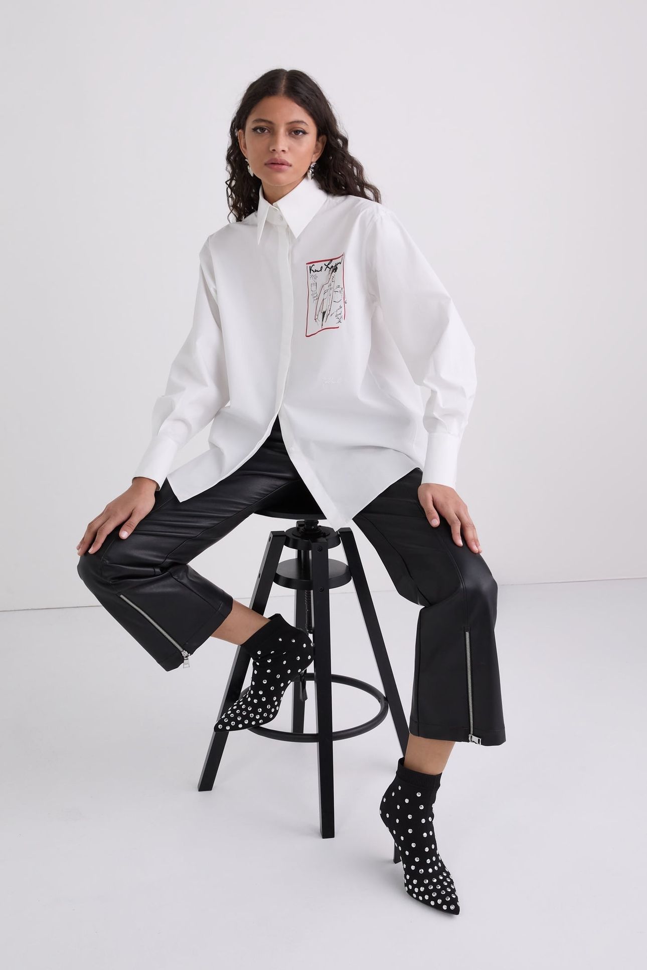 KARL SERIES POPLIN SHIRT WHITE 2