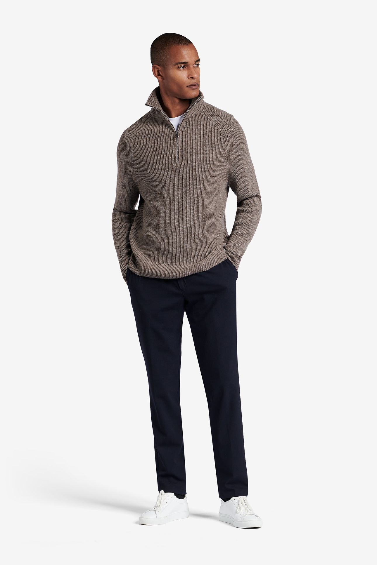 MONTREAL WASHABLE FLANNEL WOOL-STRETCH NAVY 1