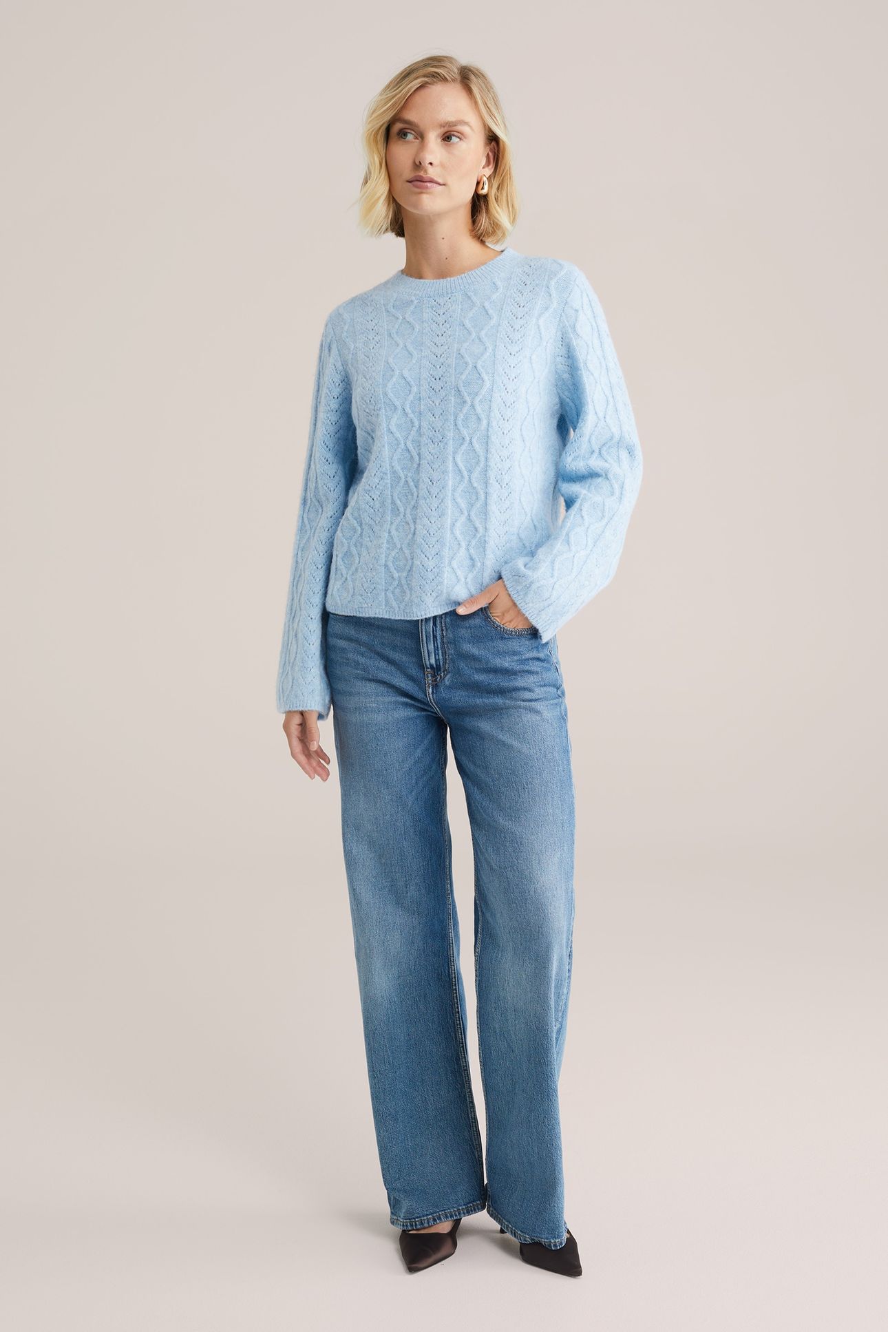 KNITTED PULLOVER LIGHT BLUE 2