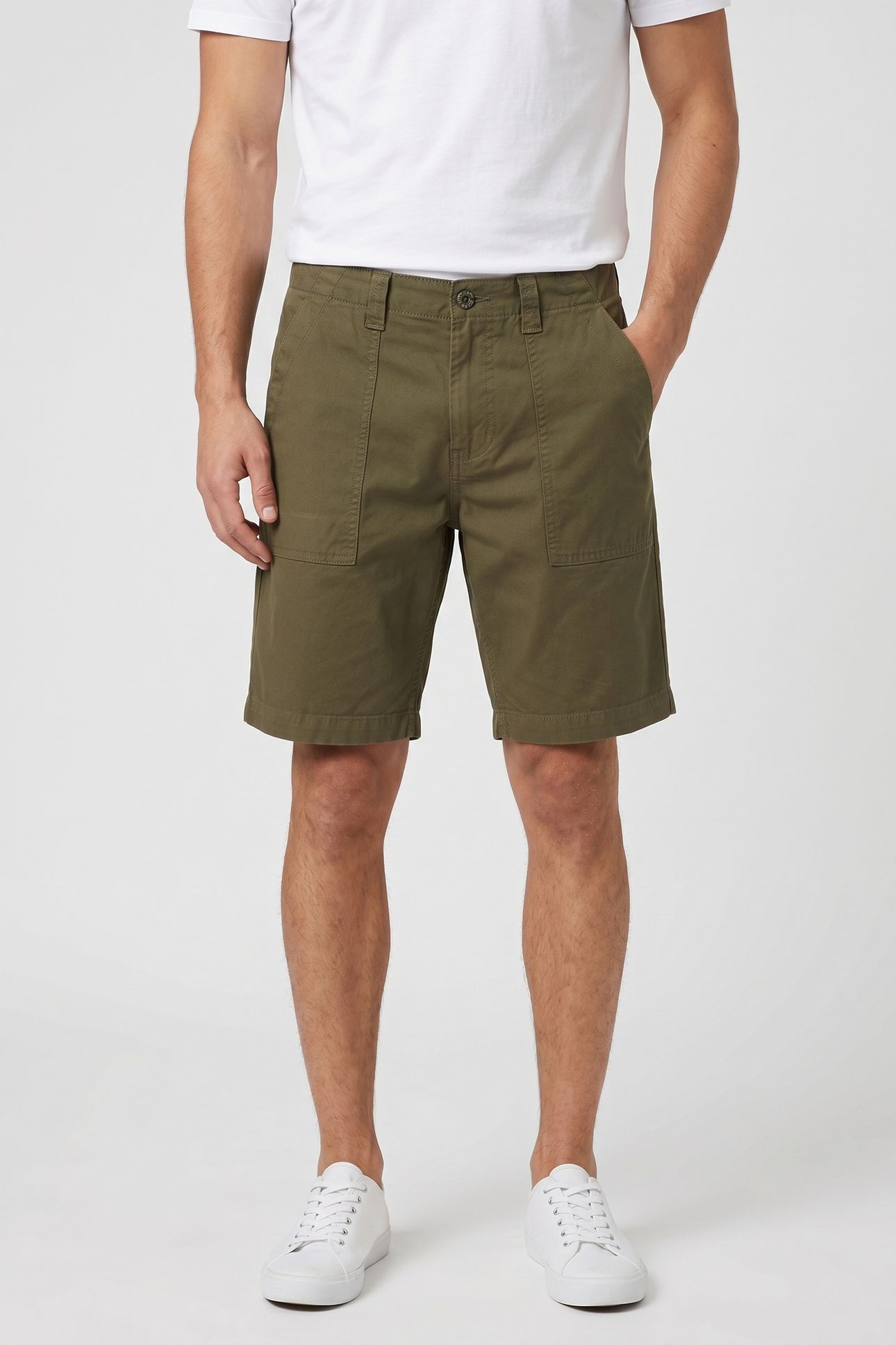 CANVAS FATIGUE SHORTS LEAF GREEN 1