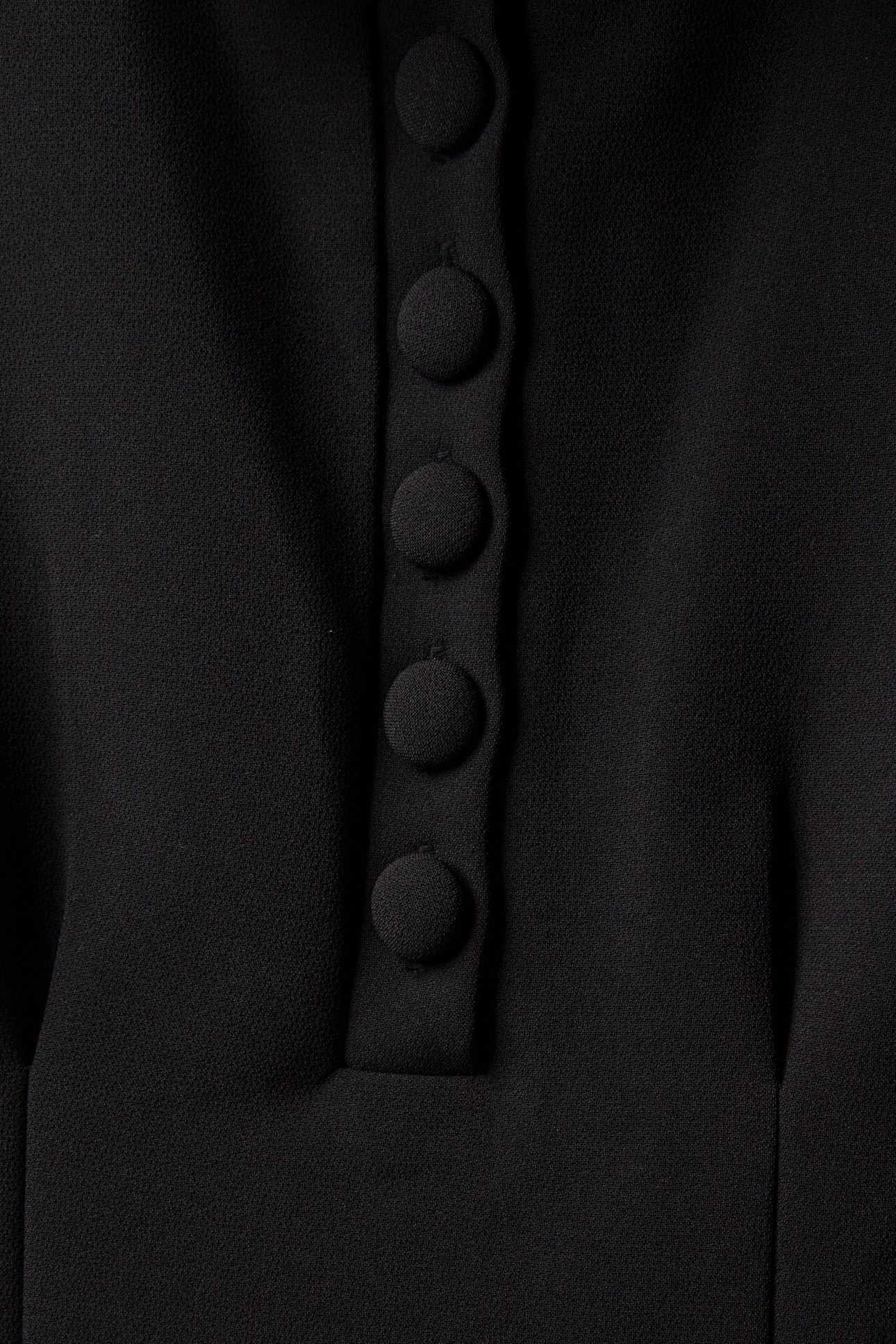 COLLARED LONG SLEEVE MINI DRESS BLACK 6
