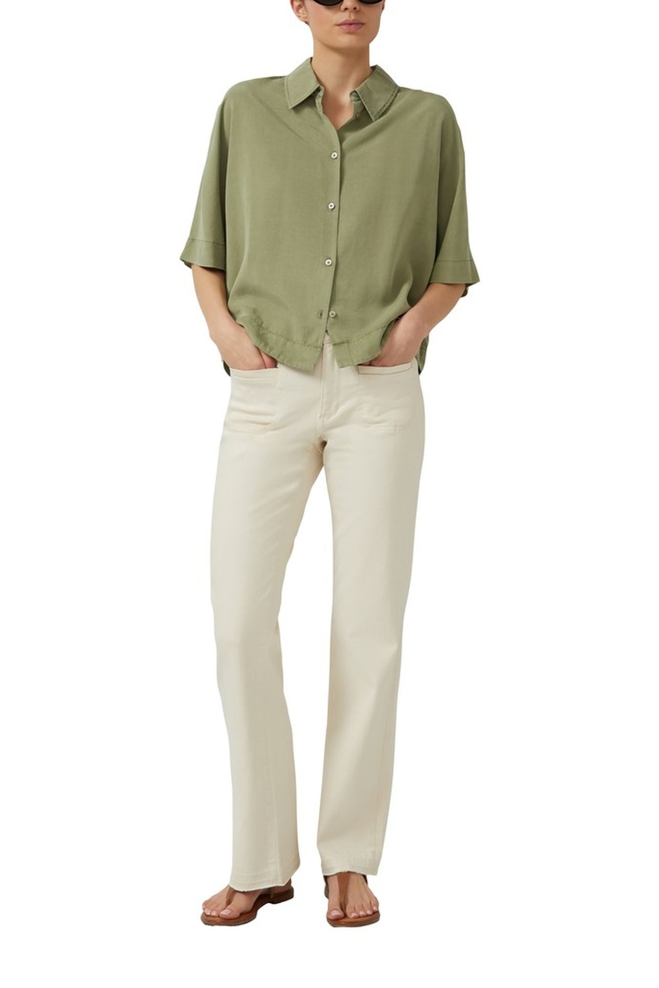 S.OLIVER BLOUSES ARMY GREEN 2