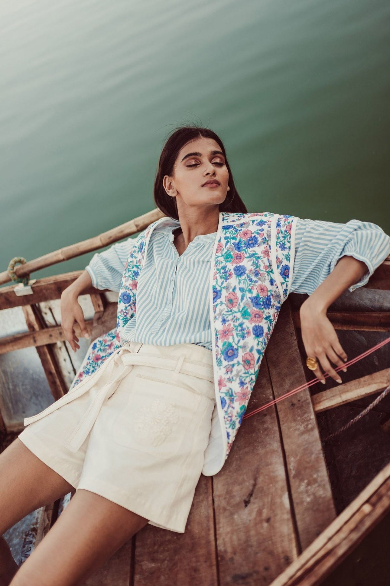 REVERSIBLE VEST ANDRE BLUE SUMMER MEADOW 3
