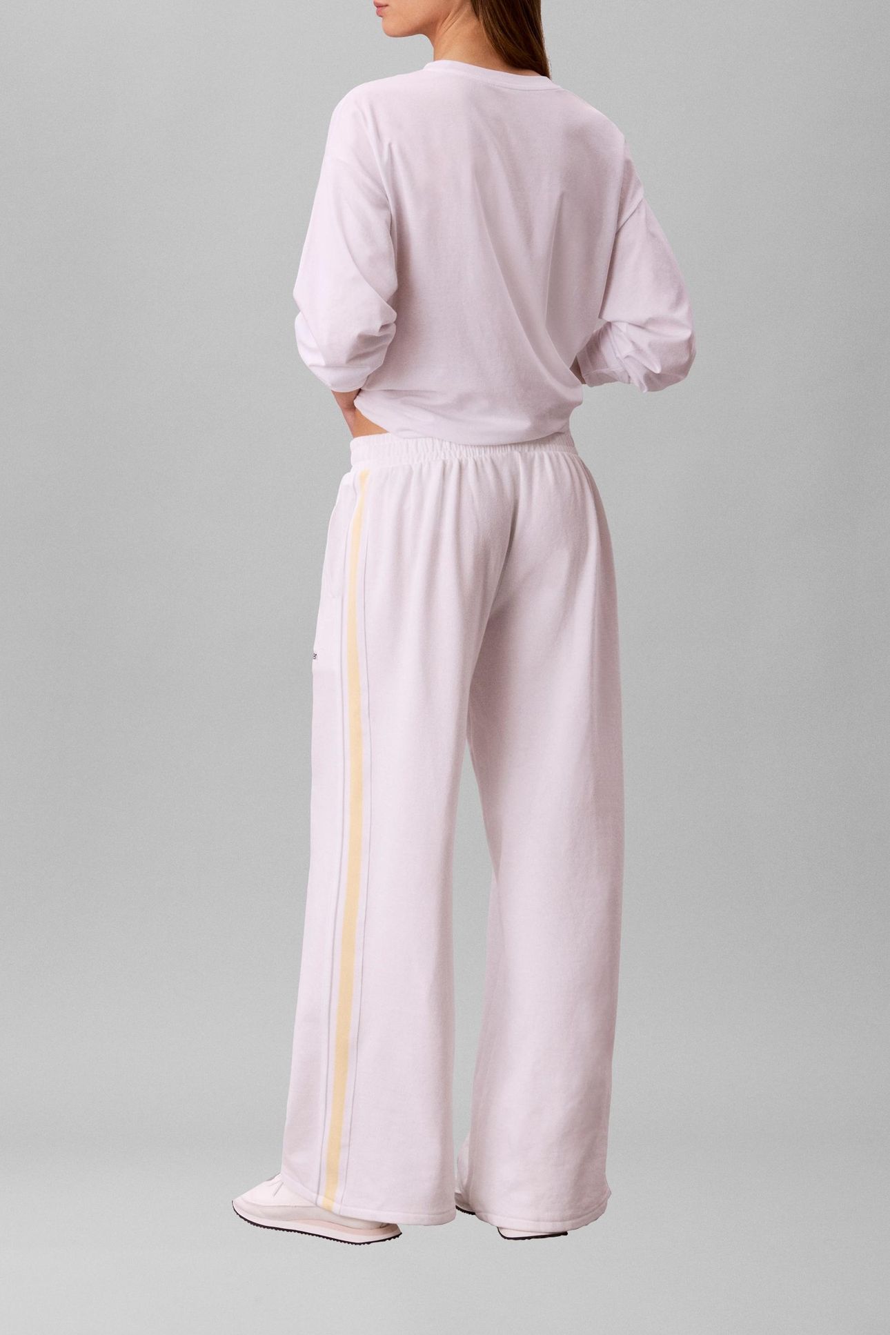 FRENCH TERRY WIDE LEG SWEATPANTS CLASSIC WHITE 2