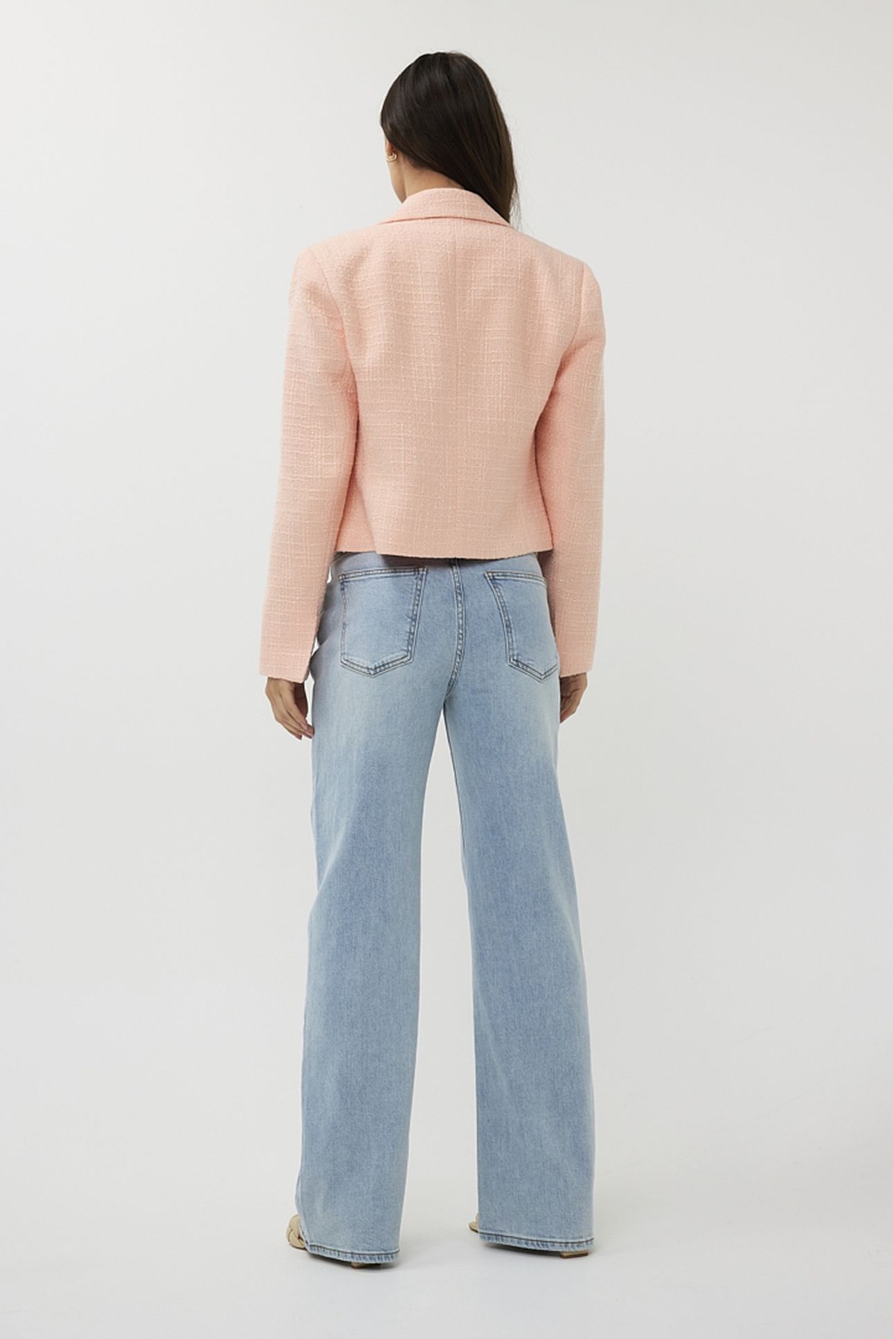BLAZER DOUBLE BREASTED TWEED LIGHT APRICOT 5