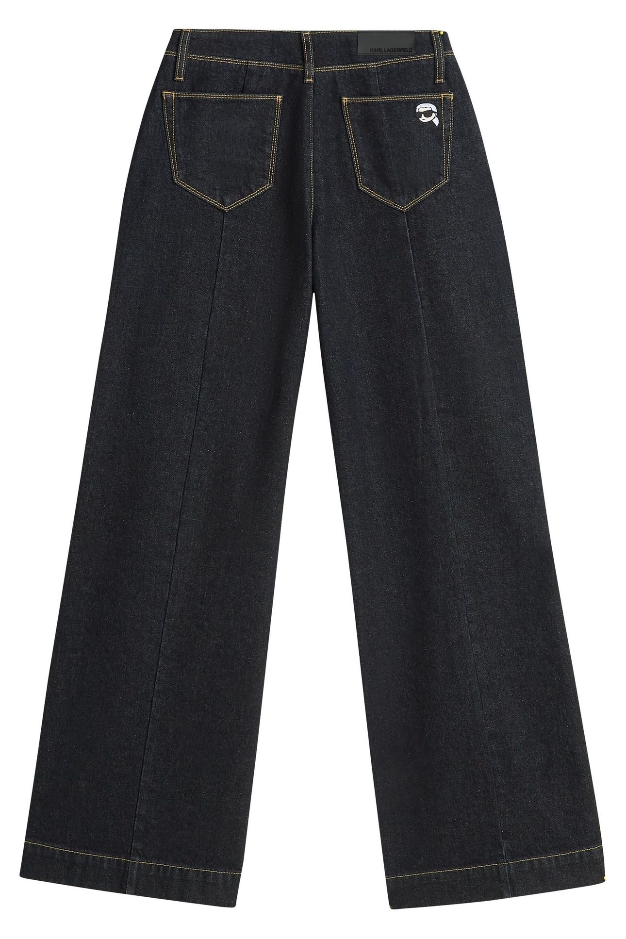 IKON PATCH WIDE DENIM PANTS DARK BLUE 5