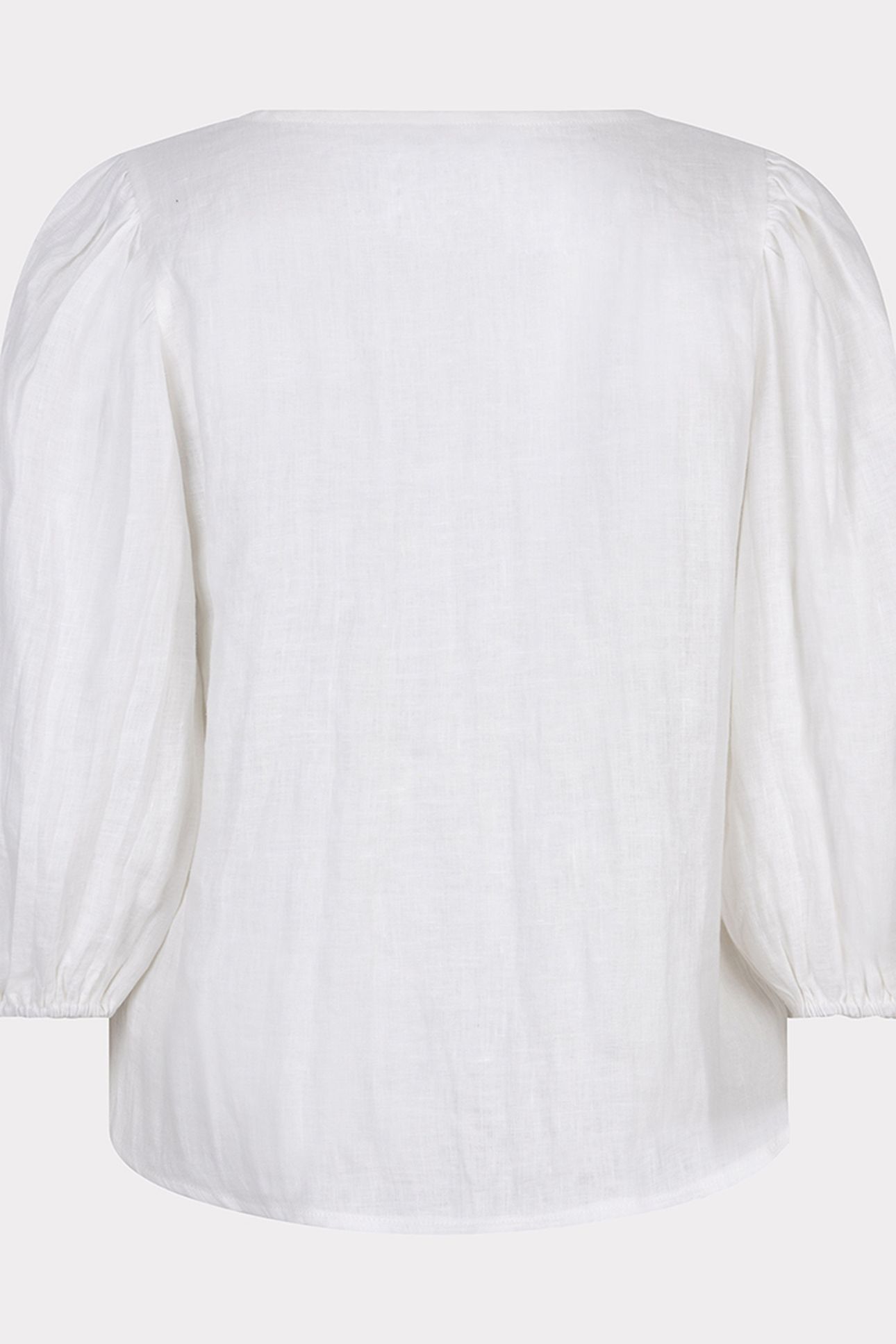 BLOUSE R-NECK LINEN OFF WHITE 6