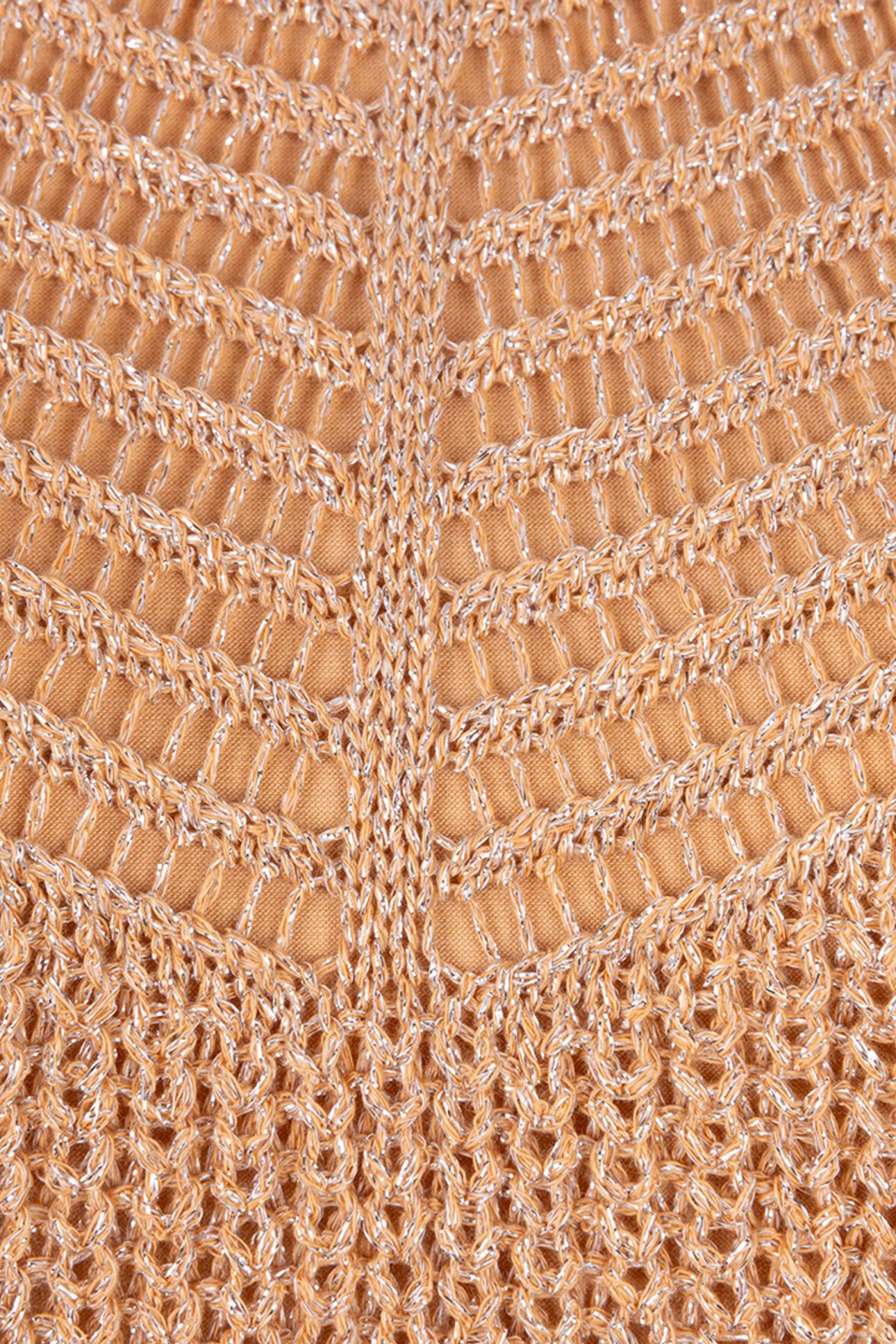 TOP KNITTED DOUBLE V LUREX PRALINE 7