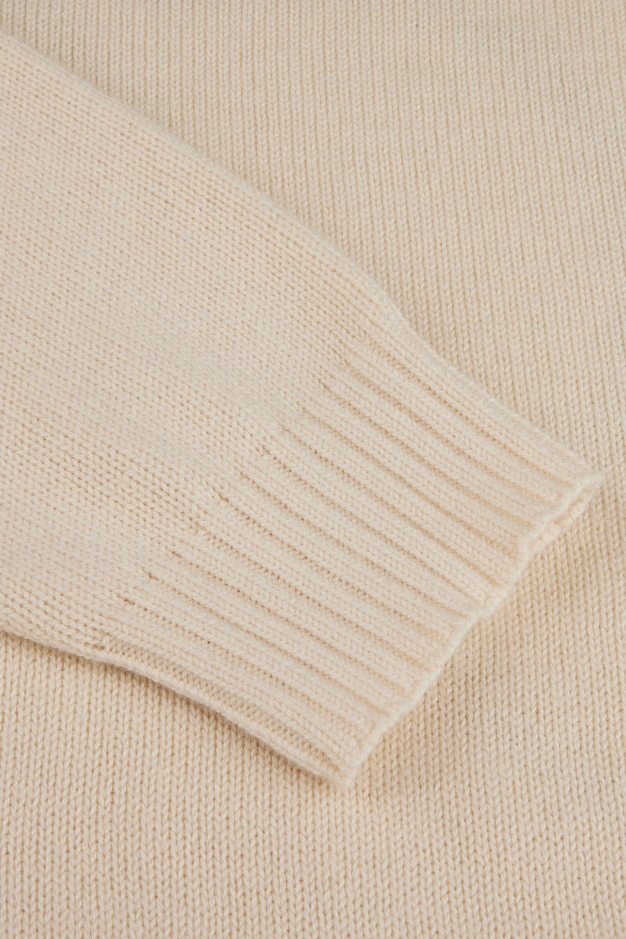 CREW NECK,INTARSIA LOGO CREAM 3