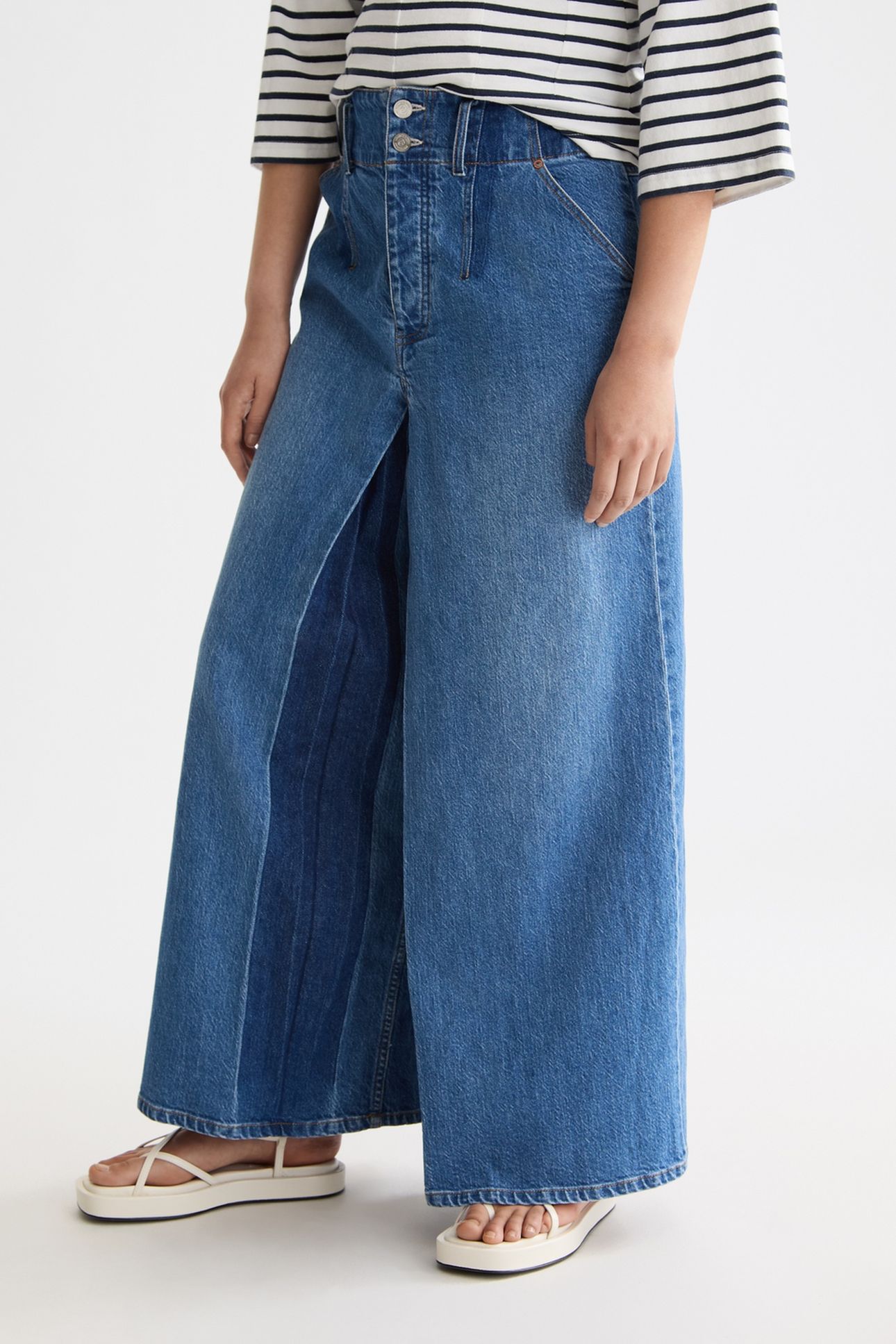 THE WAVE CUSTOM CROPPED WIDE LEG JEANS — ART FROM THE HEART 1
