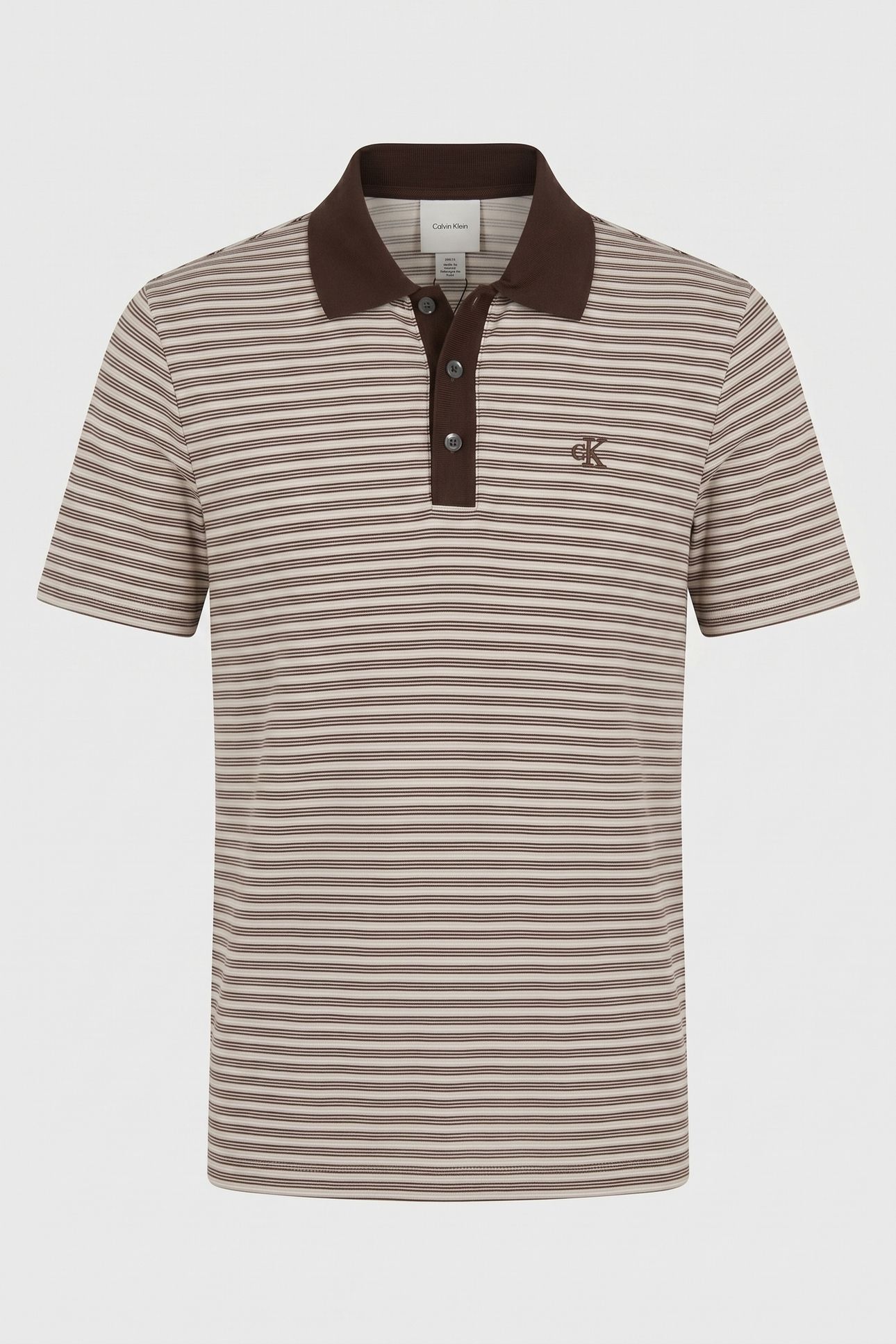 SS STRIPED OTTOMAN POLO RICH BROWN 3