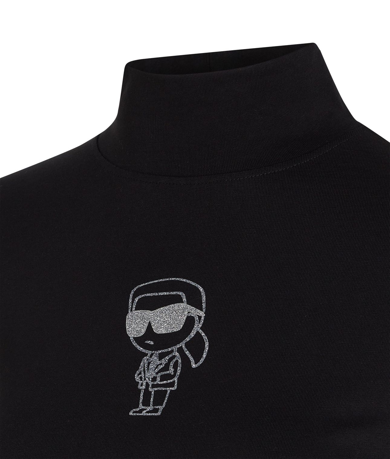 IKON GLITTER MOCK NECK LS TOP BLACK 3
