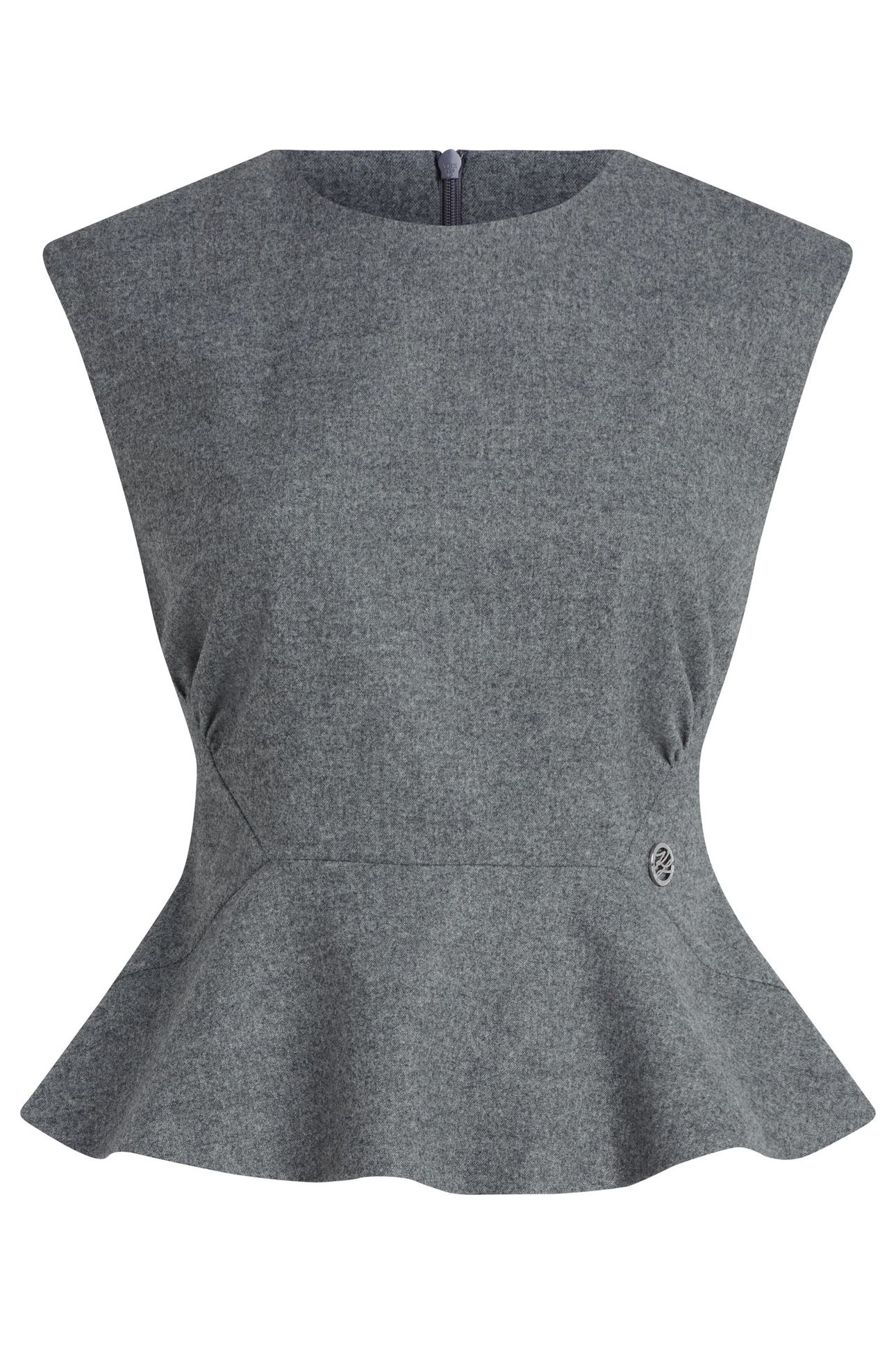 FLANNEL TOP MEDIUM GREY MELANGE 5