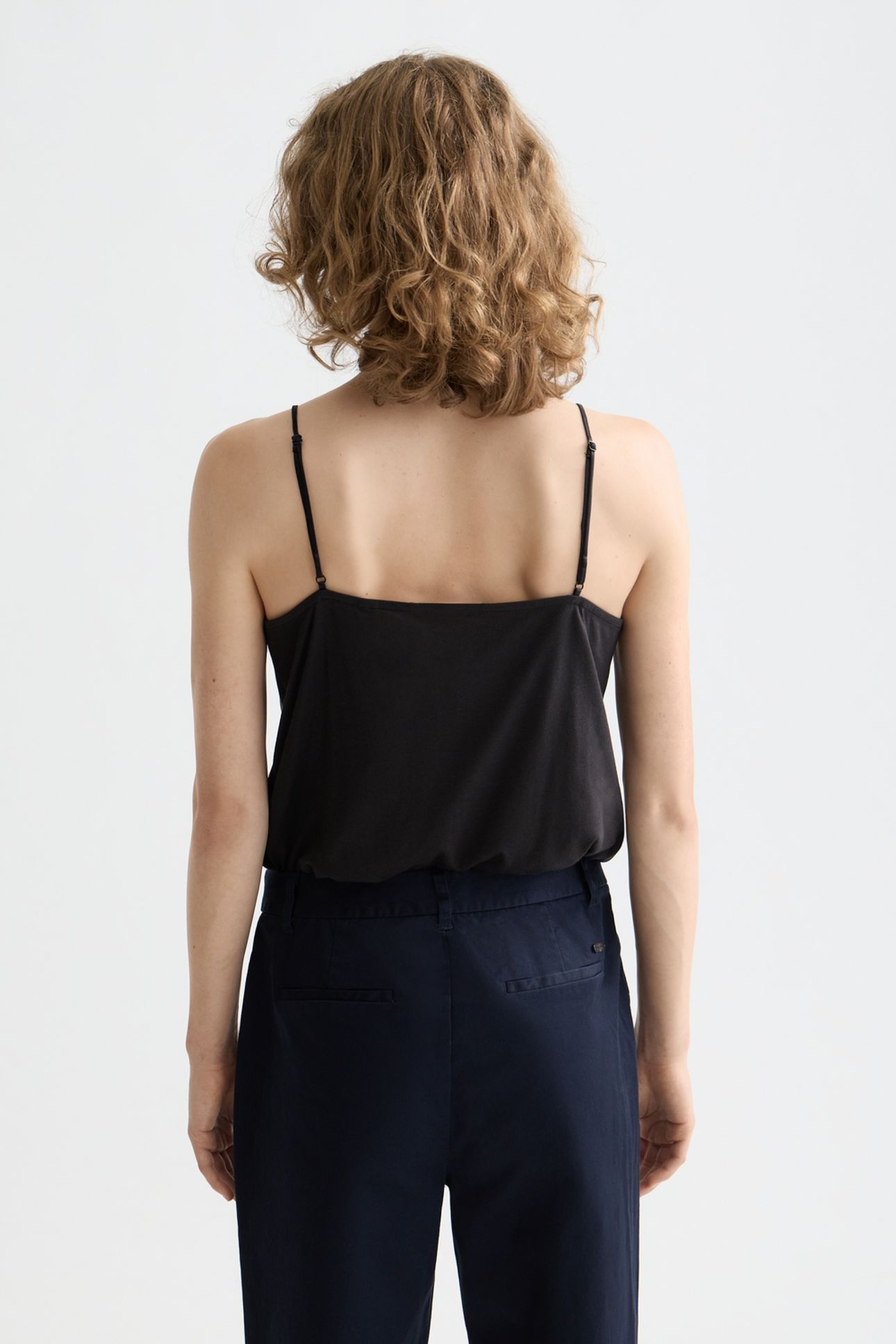 JERSEY WOVEN TANK BLACK 3