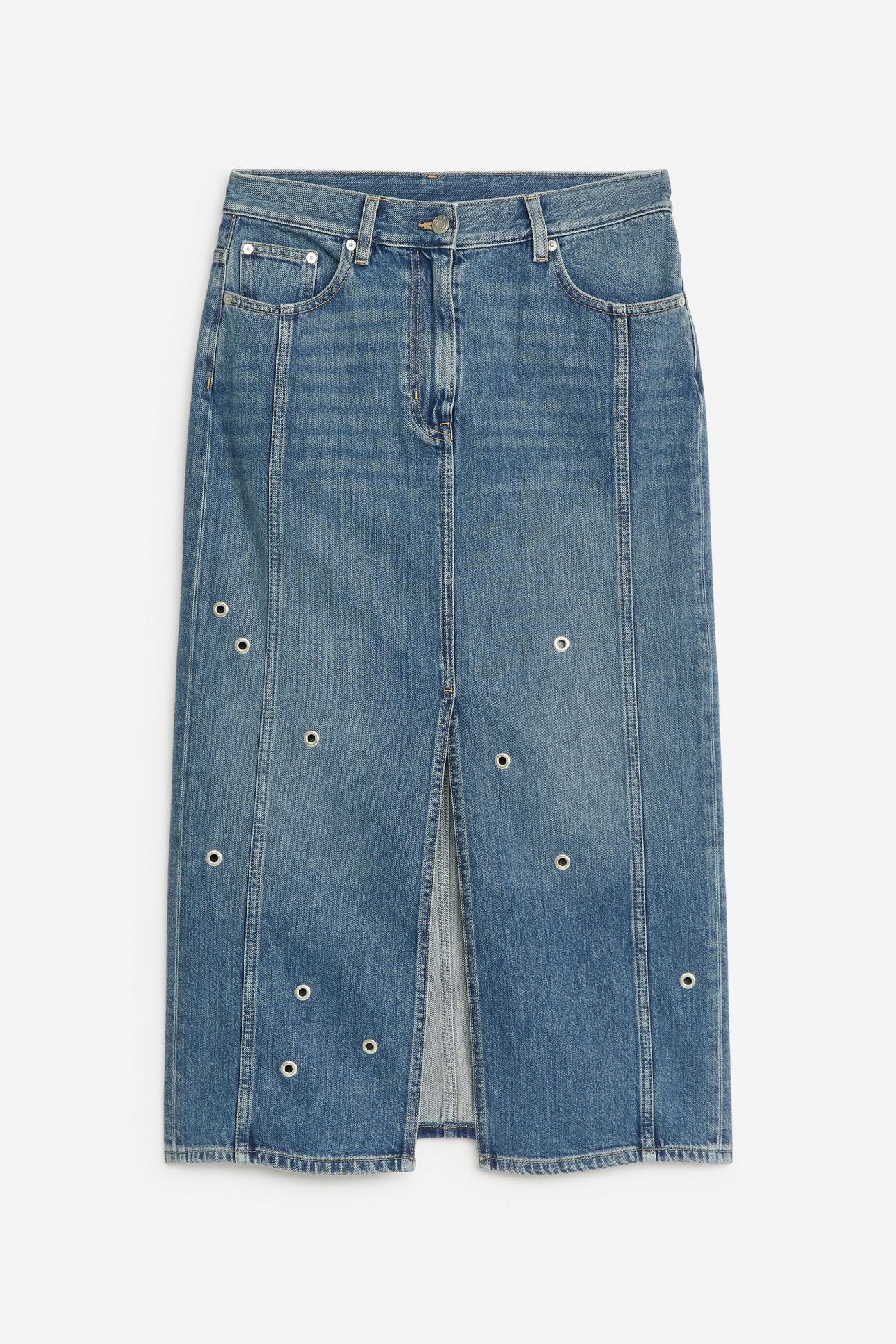 JABOELLA DENIM EYELET SKIRT BLUE 3