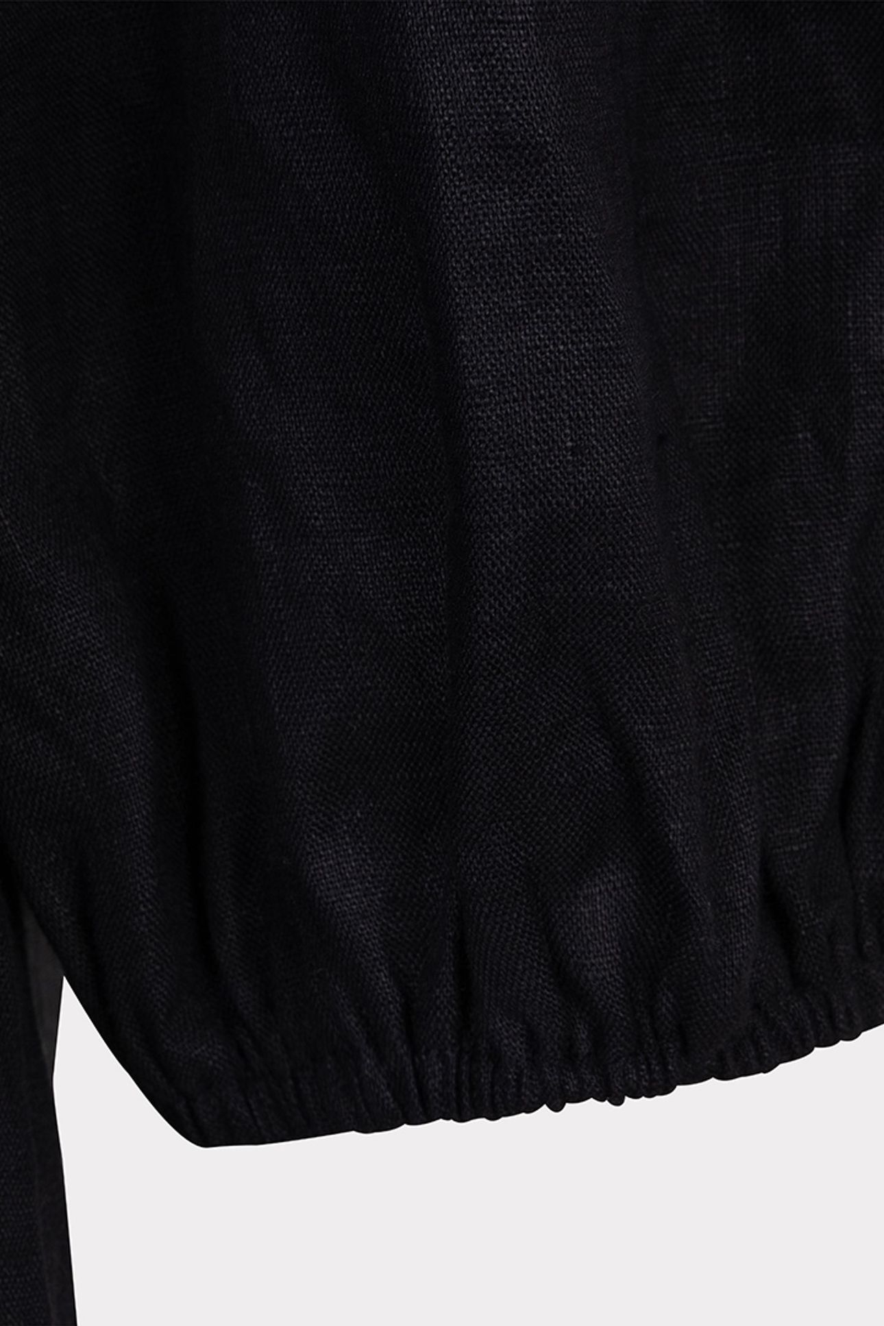 BLOUSE R-NECK LINEN BLACK 7