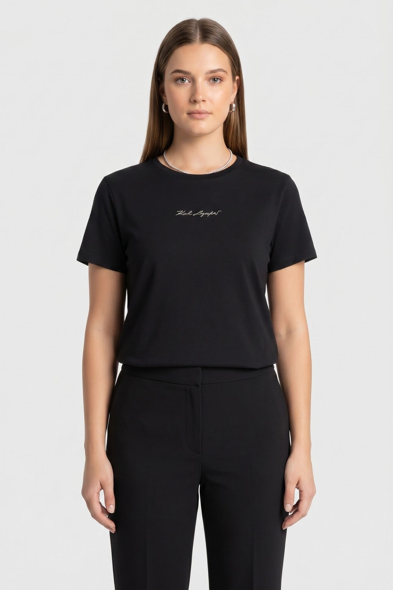 SILVER SIGNATURE T-SHIRT BLACK 1
