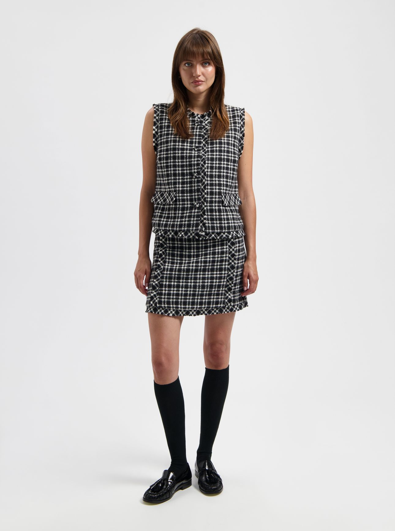 NOUS SOMMES LABELS – JIMMIE TWEED GILET BLACK 1
