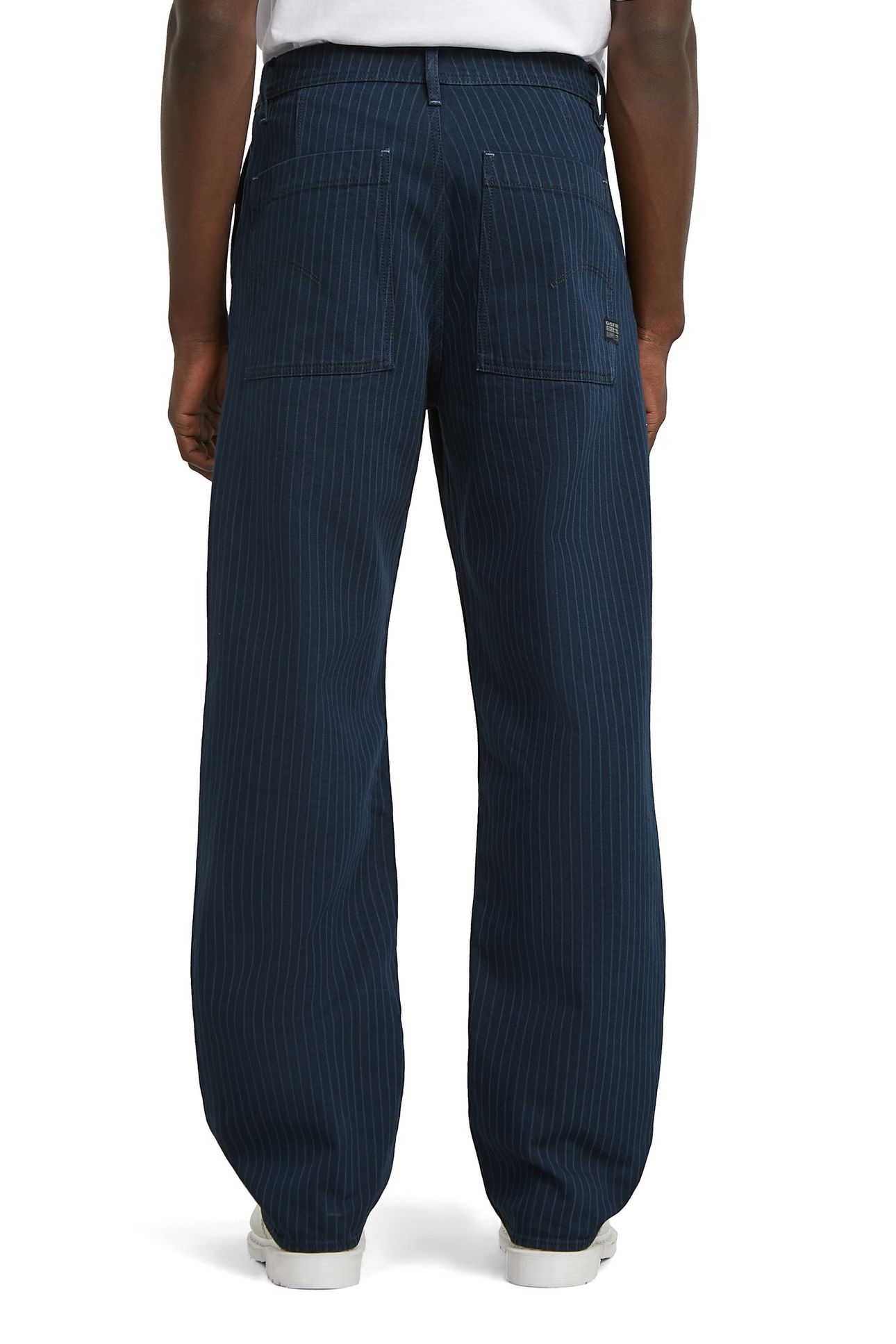 MODSON STRAIGHT CHINO INK BLUE LASERED PINSTRIPE 4