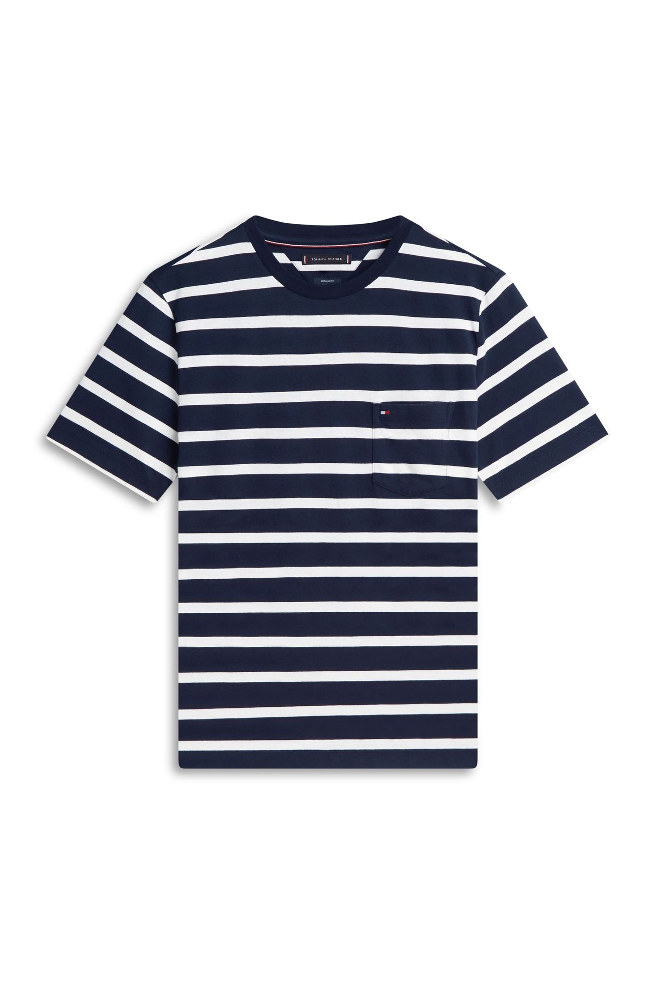 ESSENTIAL REGULAR FIT STRIPE T-SHIRT DESERT SKY/ECRU STRIPE 4
