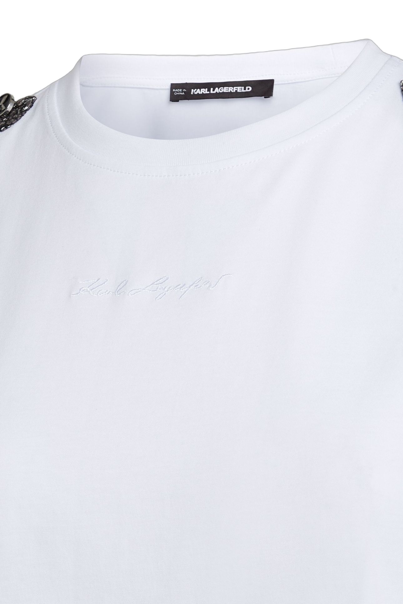 BOUCLE DETAIL T-SHIRT WHITE 3