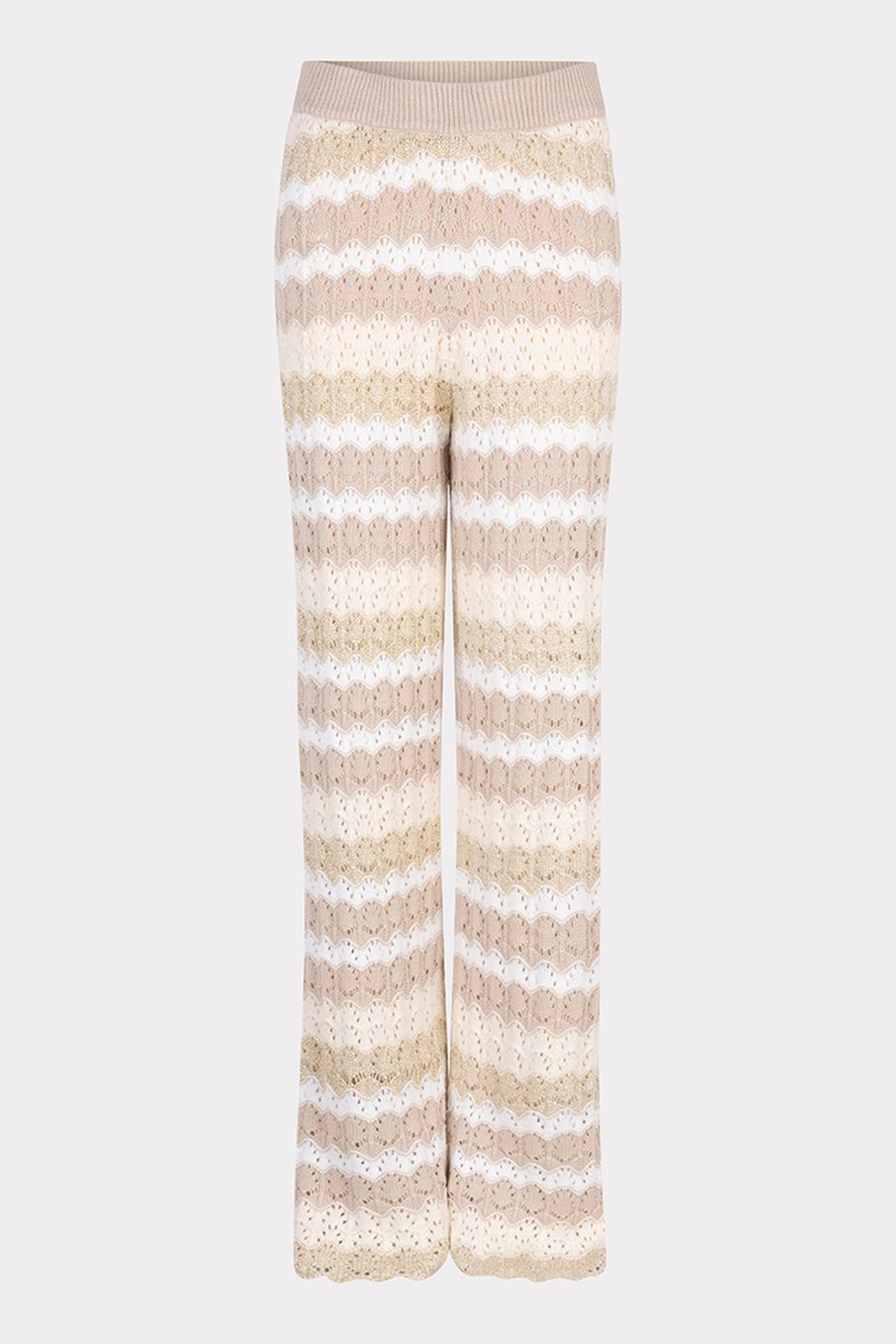 TROUSERS AJOUR STRIPE KNIT PRINT 5