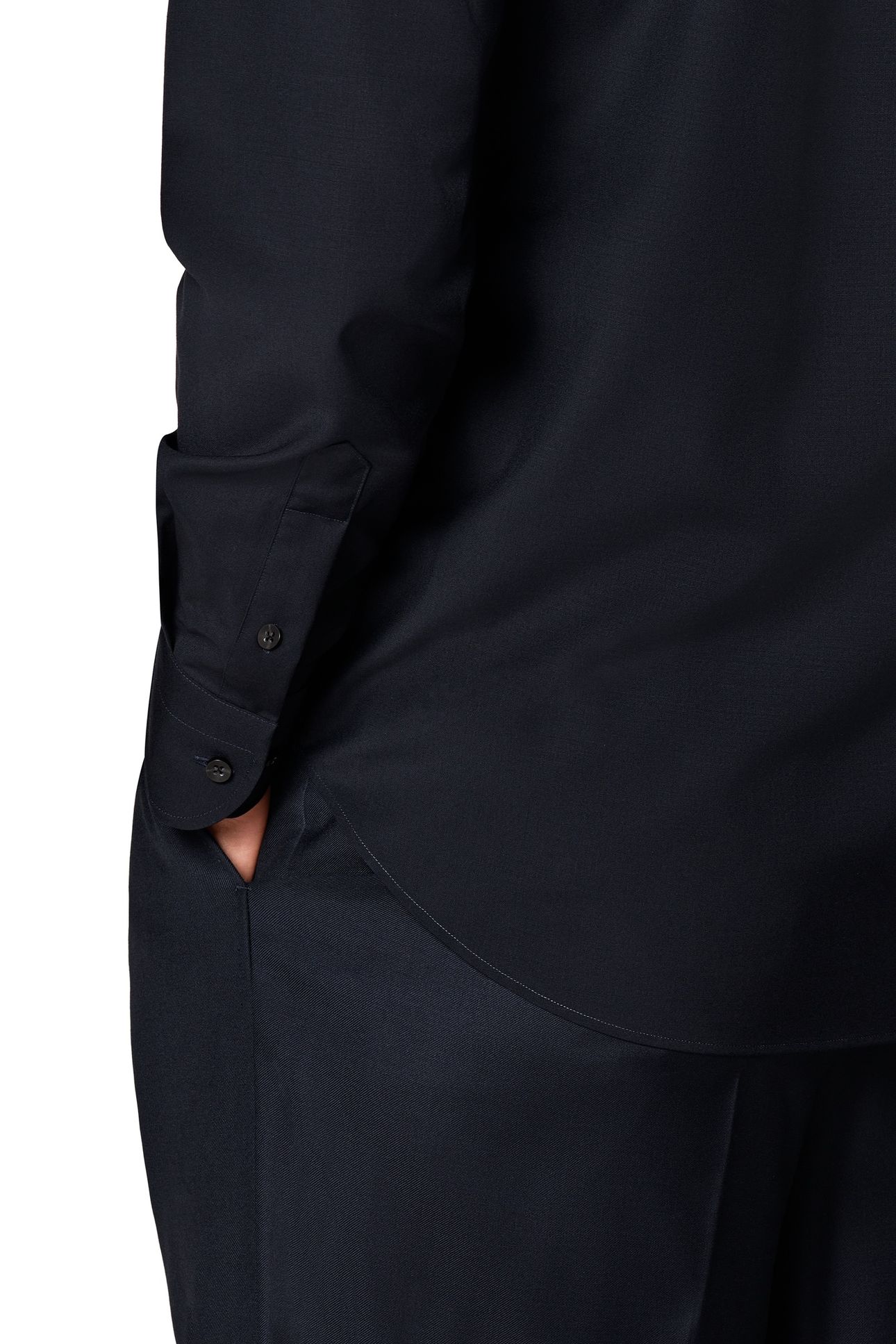 WASHABLE WOOL CASUAL SHIRTS NAVY 7
