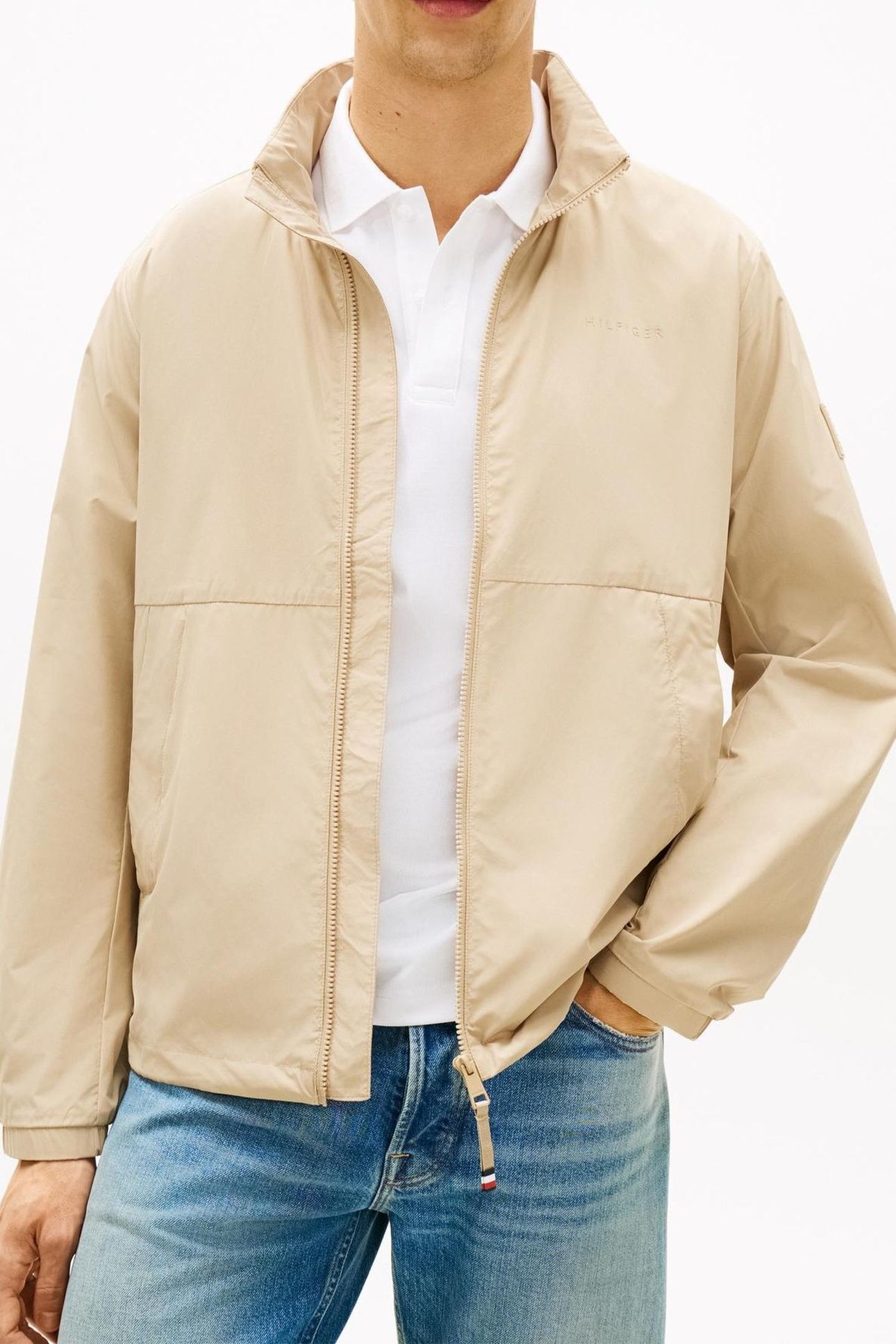 BRANDED BLOUSON JACKET SANDALWOOD 1