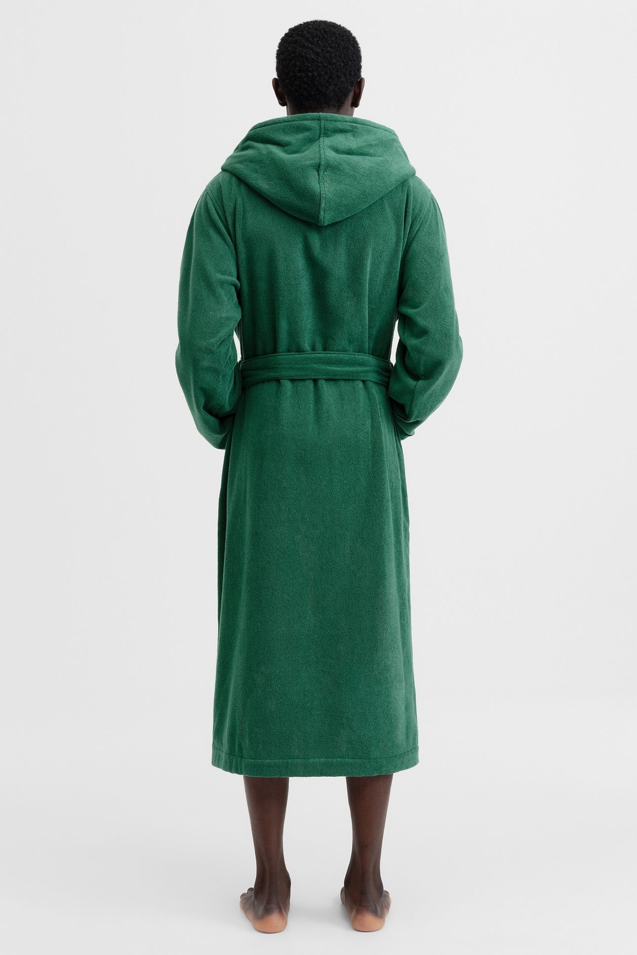 UNISEX HOODED BATHROBE TEAL GREEN 5