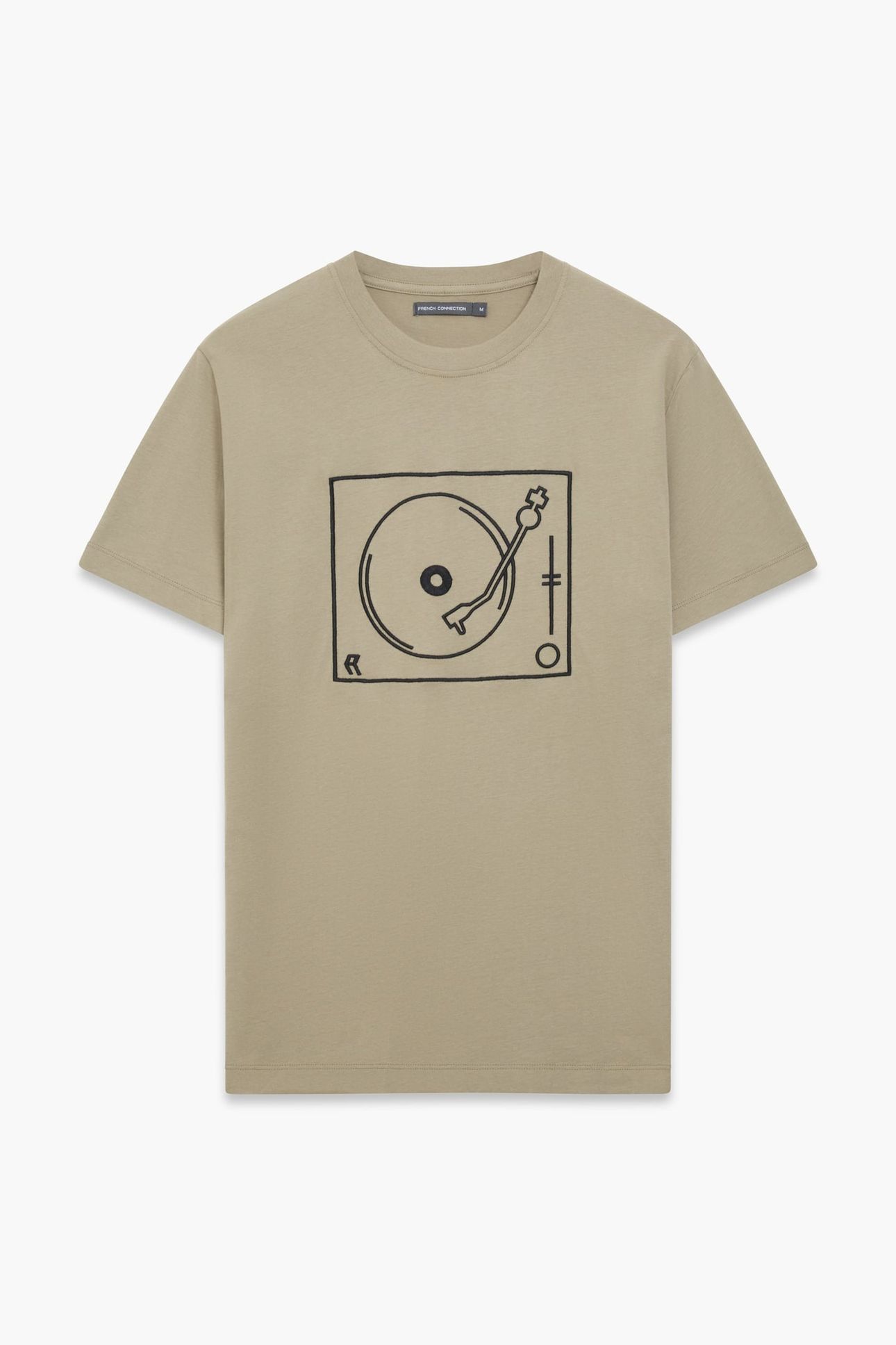 TURNTABLE SINGLE EMBROIDERED LGT KHAKI/BLACK 1