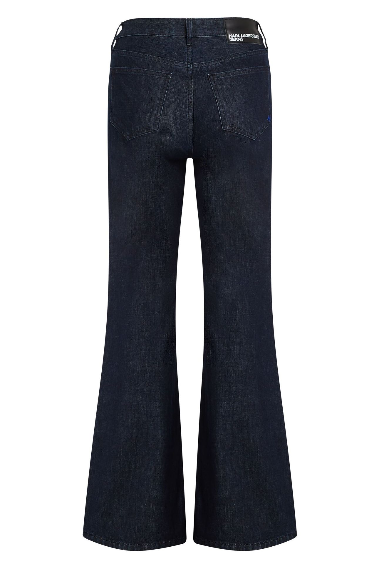FLARED DENIM W/ SLIT RINSE BLUE 4
