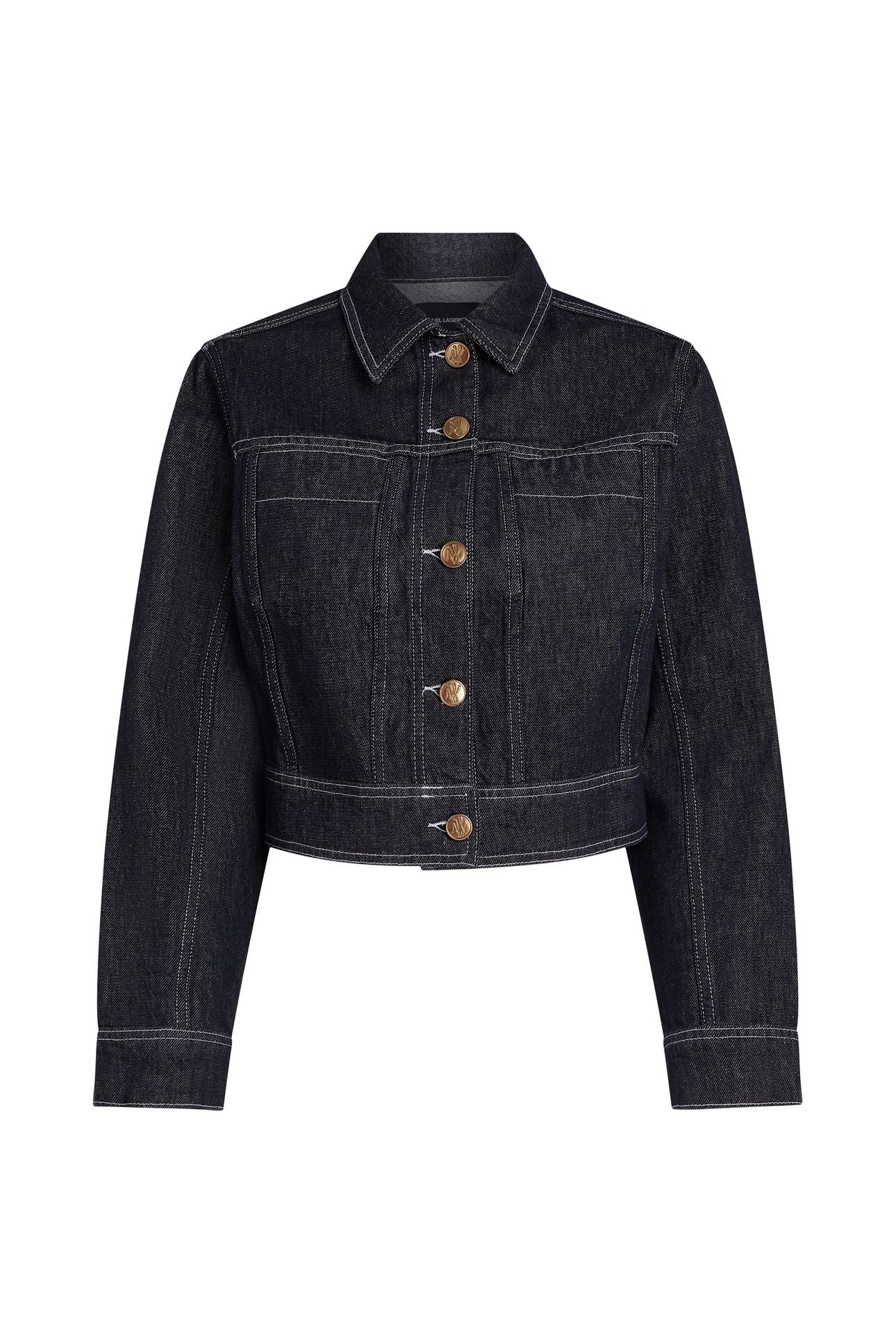 BUTTON DENIM JACKET DARK BLUE DENIM 4