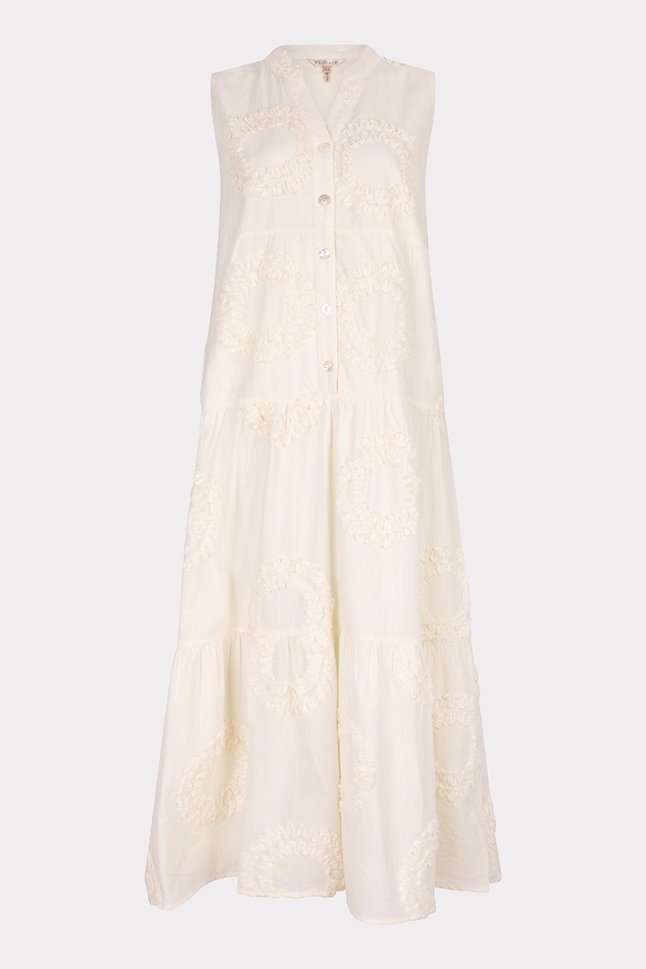 DRESS SLV/LSS 3D CIRCLED EMBROIDERY OFF WHITE 4