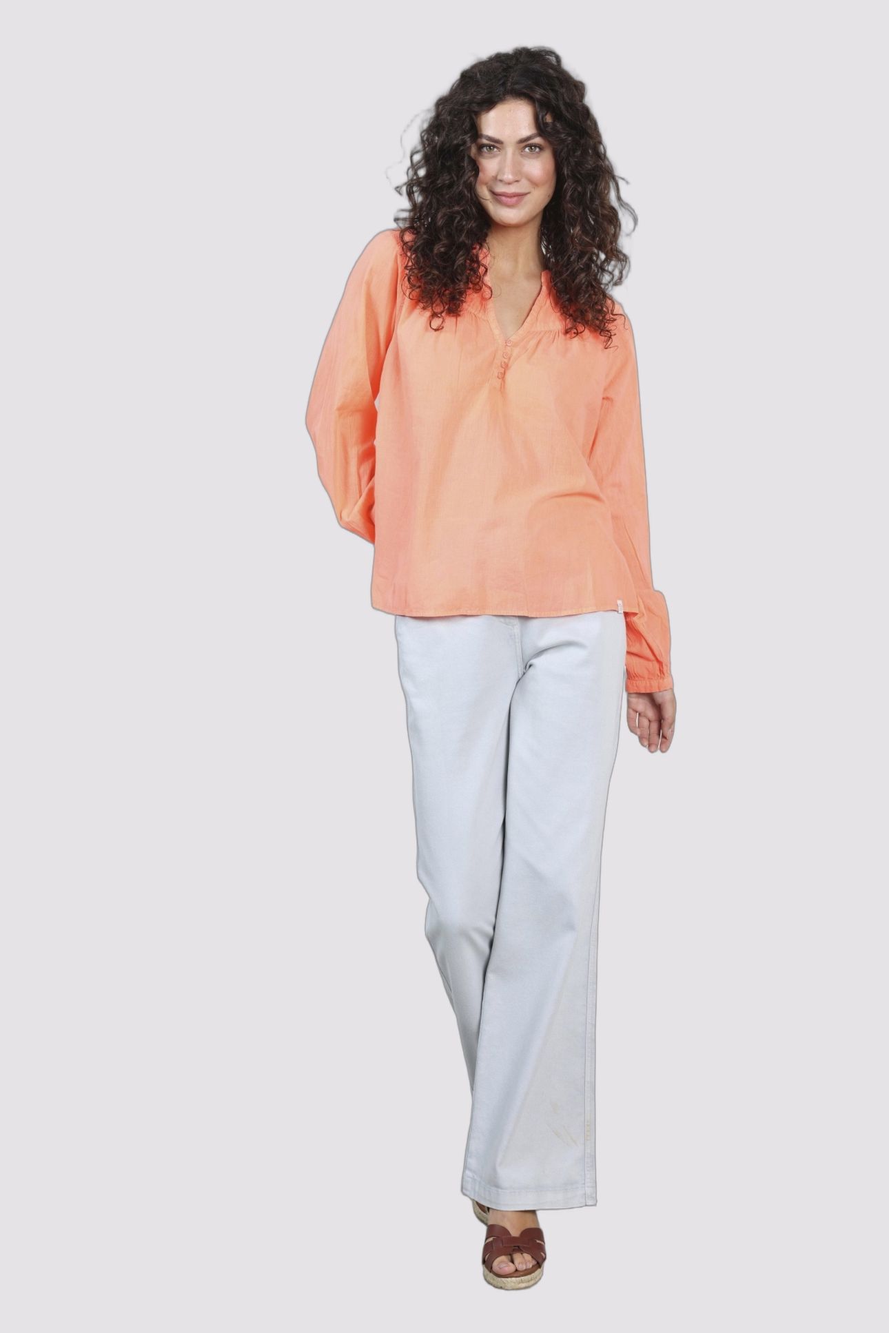 BLOUSE NELSA NEON ORANGE 2