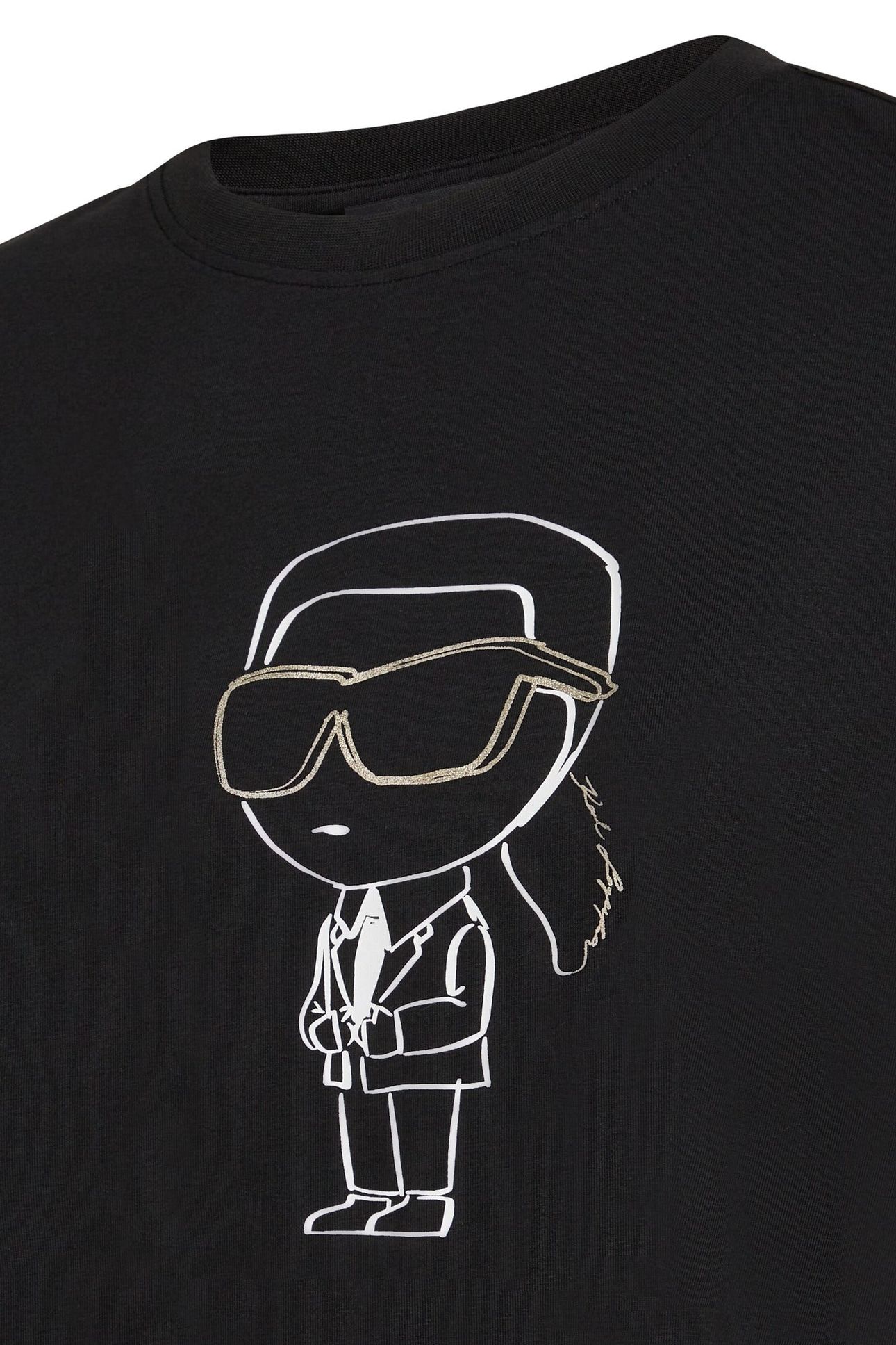 BIG IKON PRINT FLOWY T-SHIRT BLACK 3